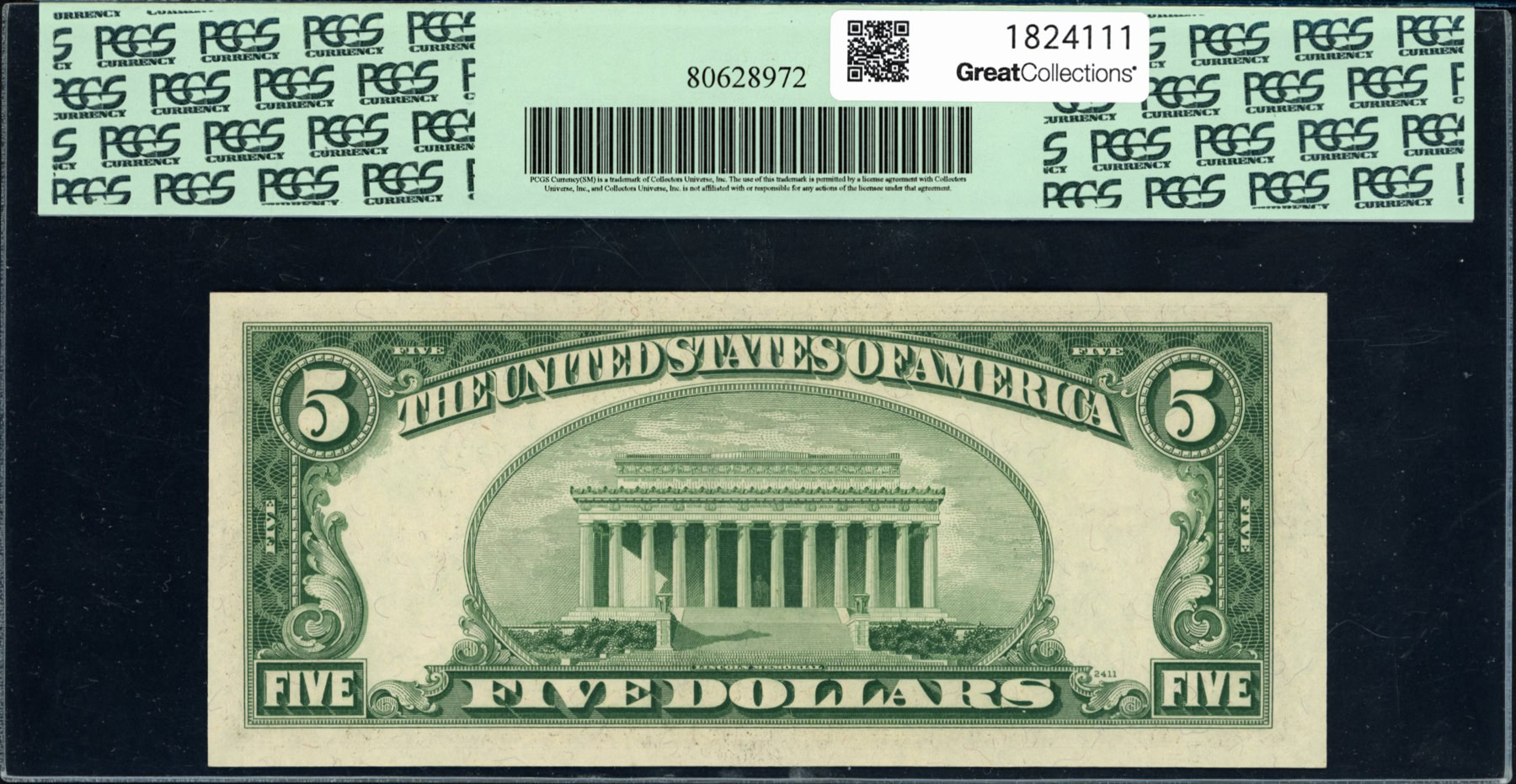 Fr. 1656 (EA Block) 1953A $5 Silver Certificate Note Priest / Anderson ...