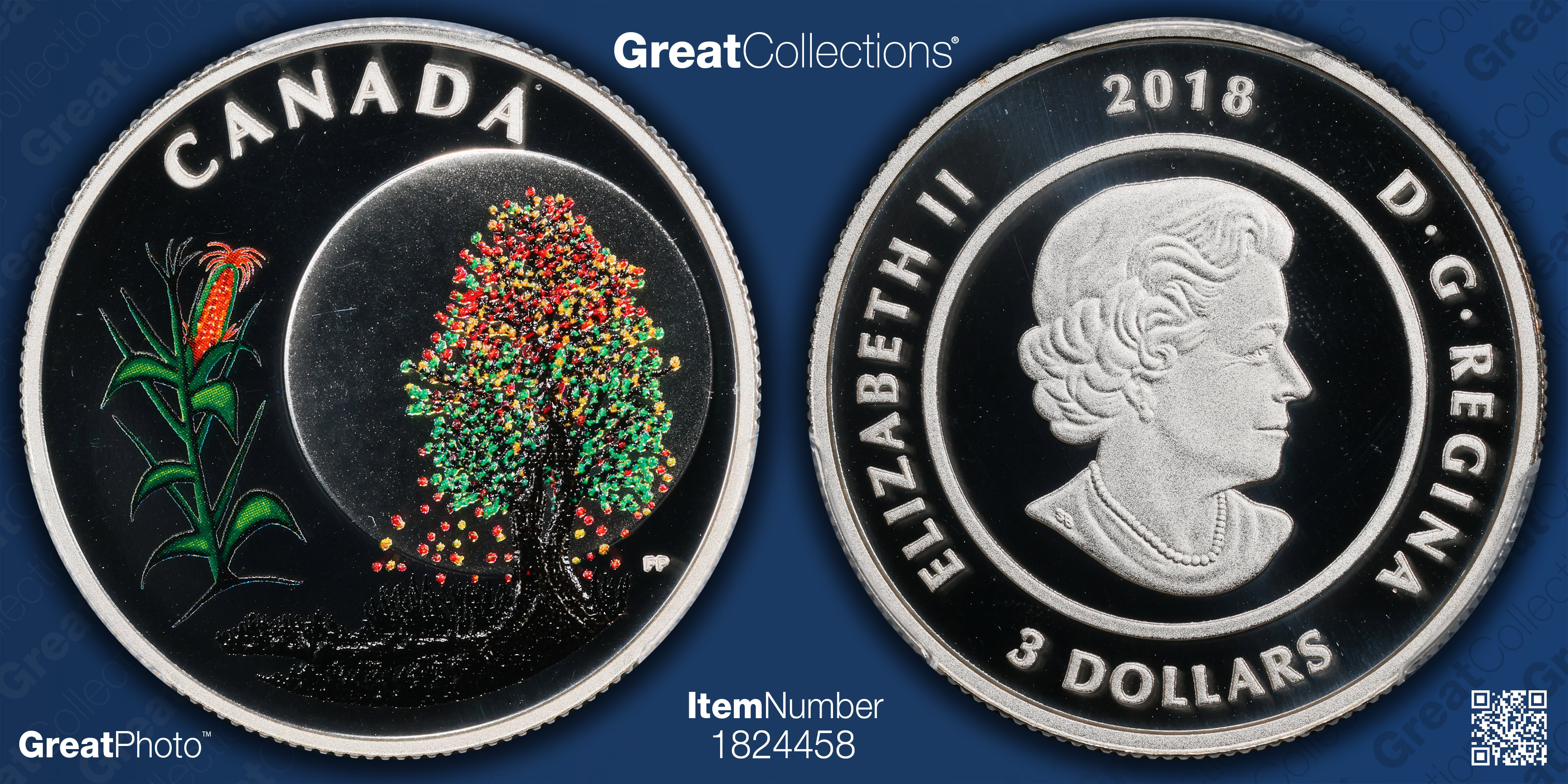 Canada 2018 Silver $3 Corn Moons Thirteen Teachings PCGS Proof-70 DCAM ...