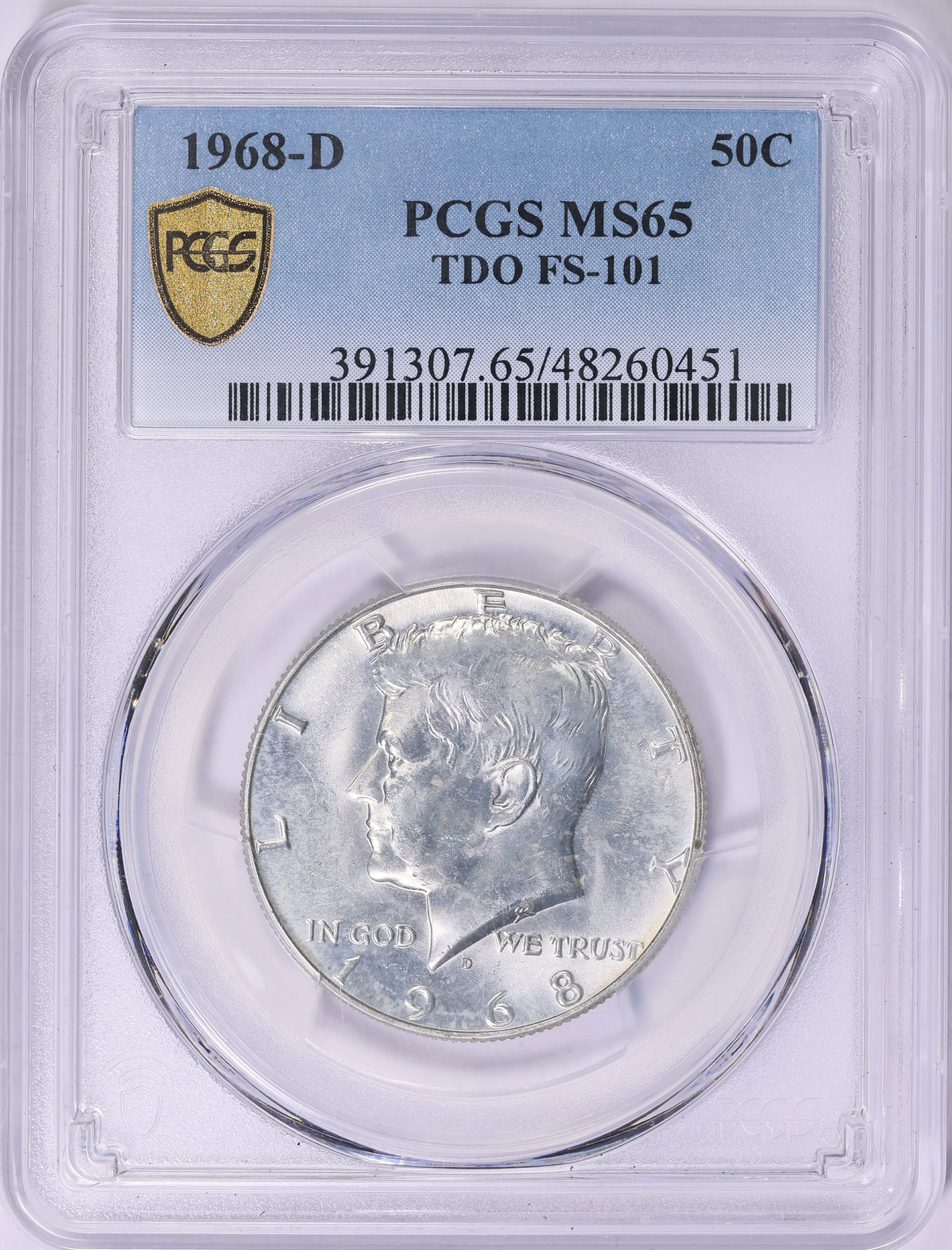 1968-D Kennedy Half Dollar Tripled Die Obverse FS-101 PCGS MS-65 (Item ...