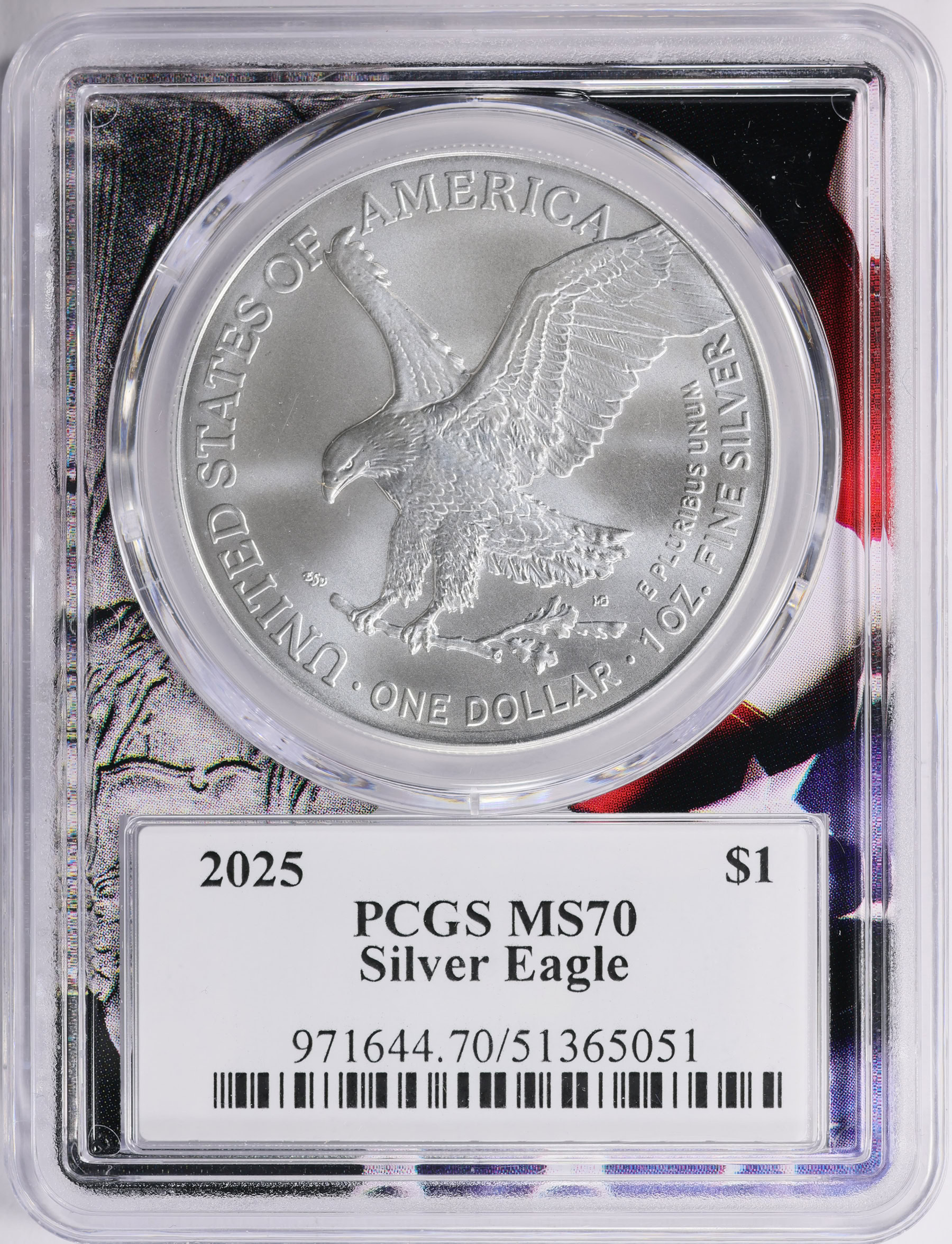 2020 V75 Silver Eagle 2022 $1 American Silver Eagle PCGS MS70 FDOI