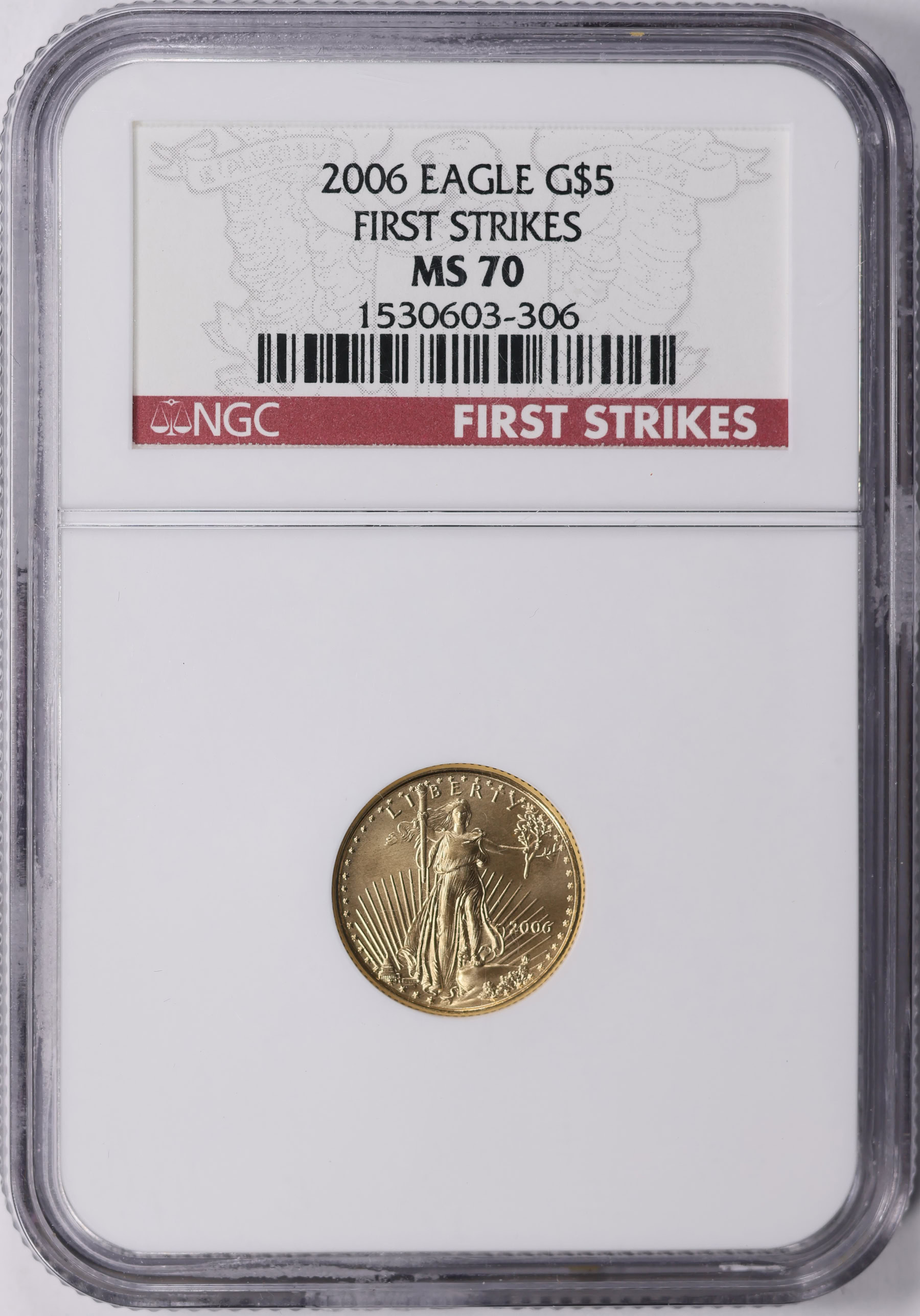 2006 $5 Tenth-Ounce Gold American Eagle First Strike NGC MS-70 (Item ...