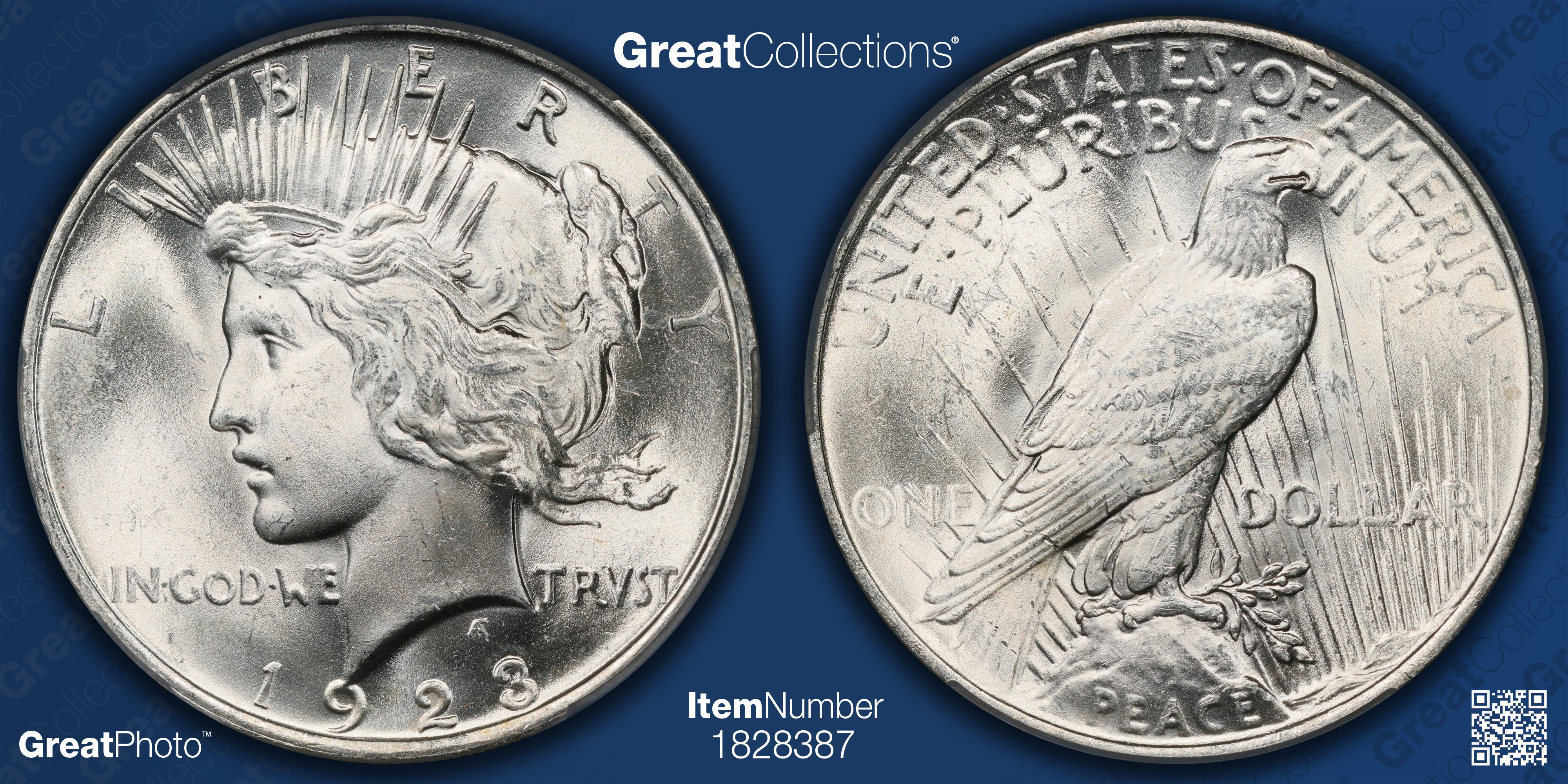 1923 Peace Silver Dollar CACG MS-64 (Item 1828387