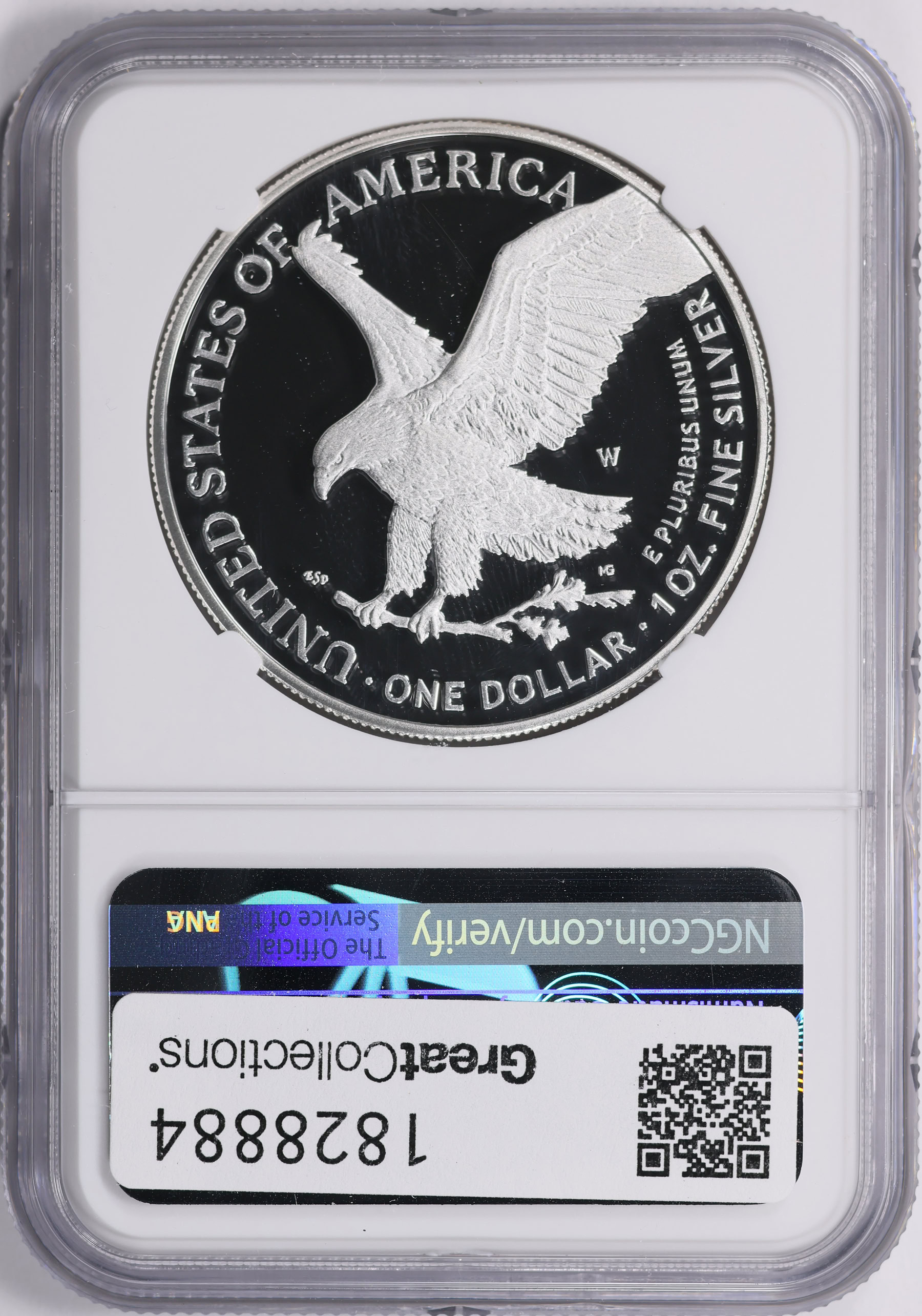 2023-W $1 Silver Eagle NGC Proof-70 UC (Moy Signed Label) (Item 1828884 ...