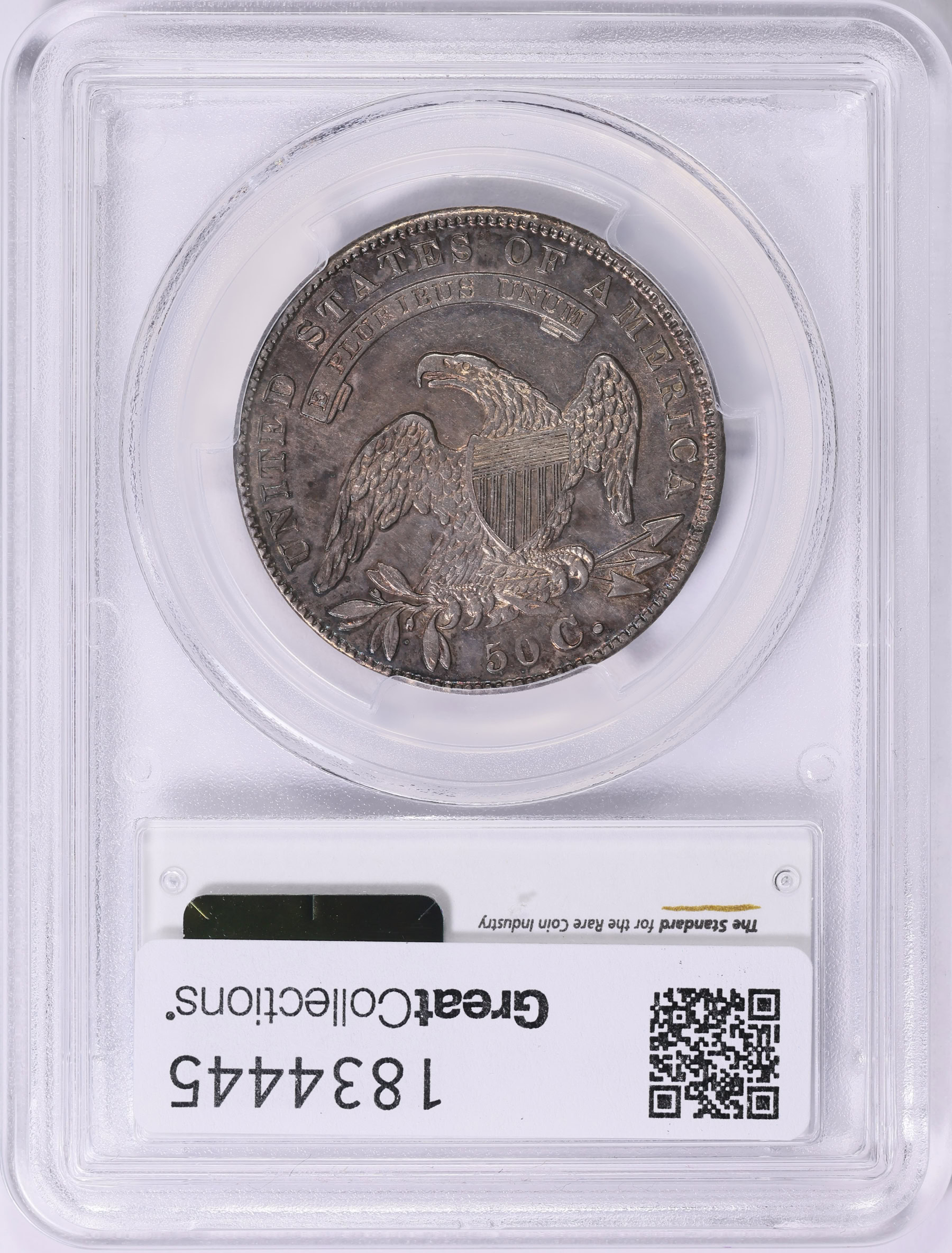 1836 Capped Bust Half Dollar Beaded Reverse Overton 106 PCGS AU-53 ...