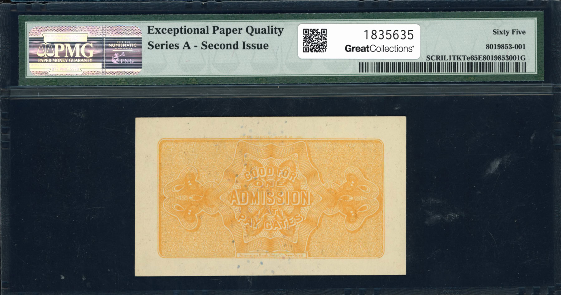 1893 Chicago, Illinois World's Columbian Exposition Complimentary