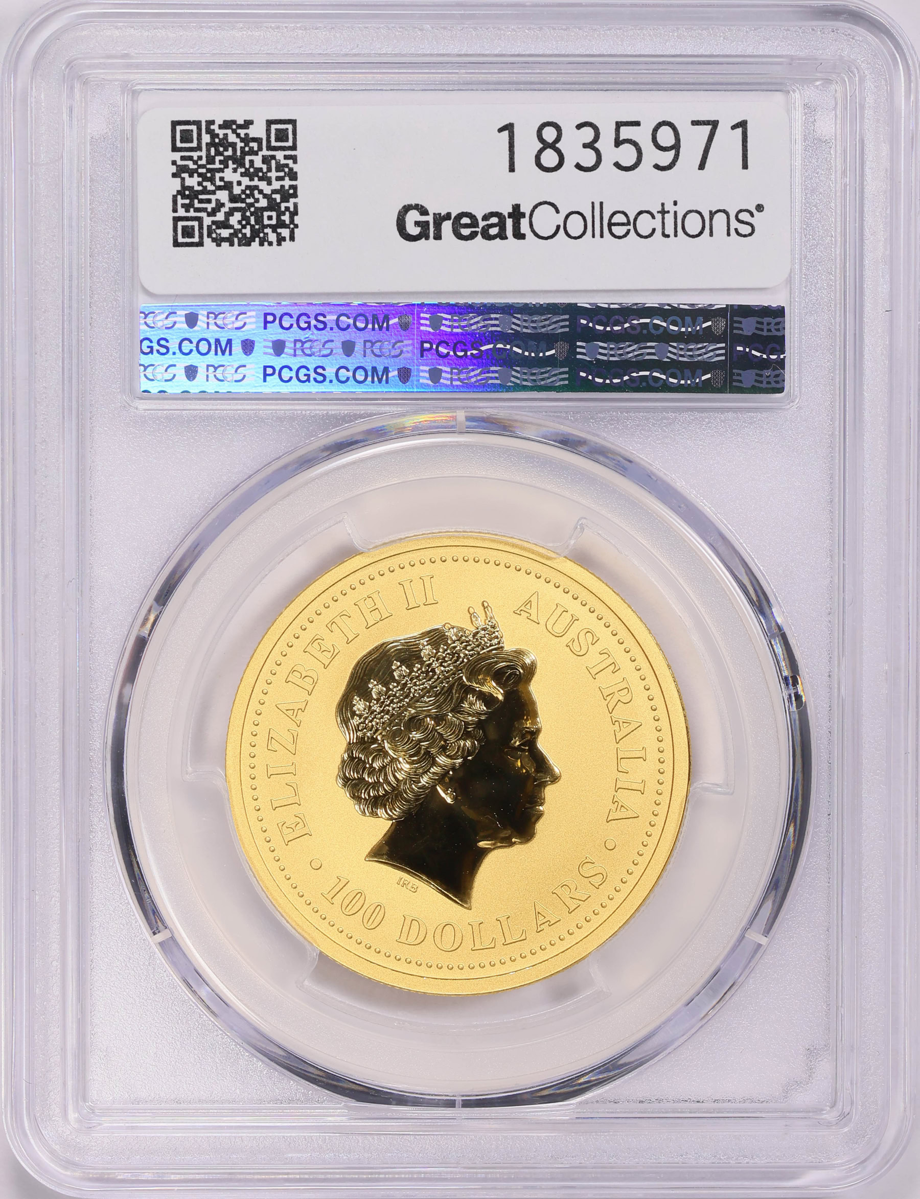 Australia 2005 Colorized Gold $100 Lunar Series, Year of the