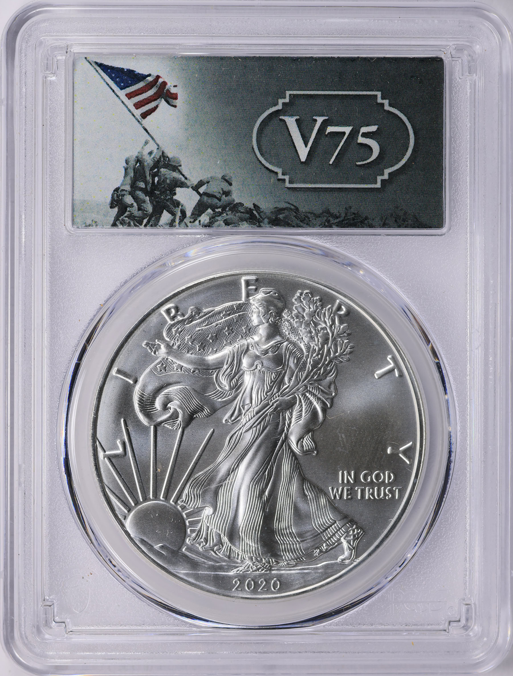 2020 $1 Silver Eagle PCGS MS-69 (V75 Label) (Item 1836691