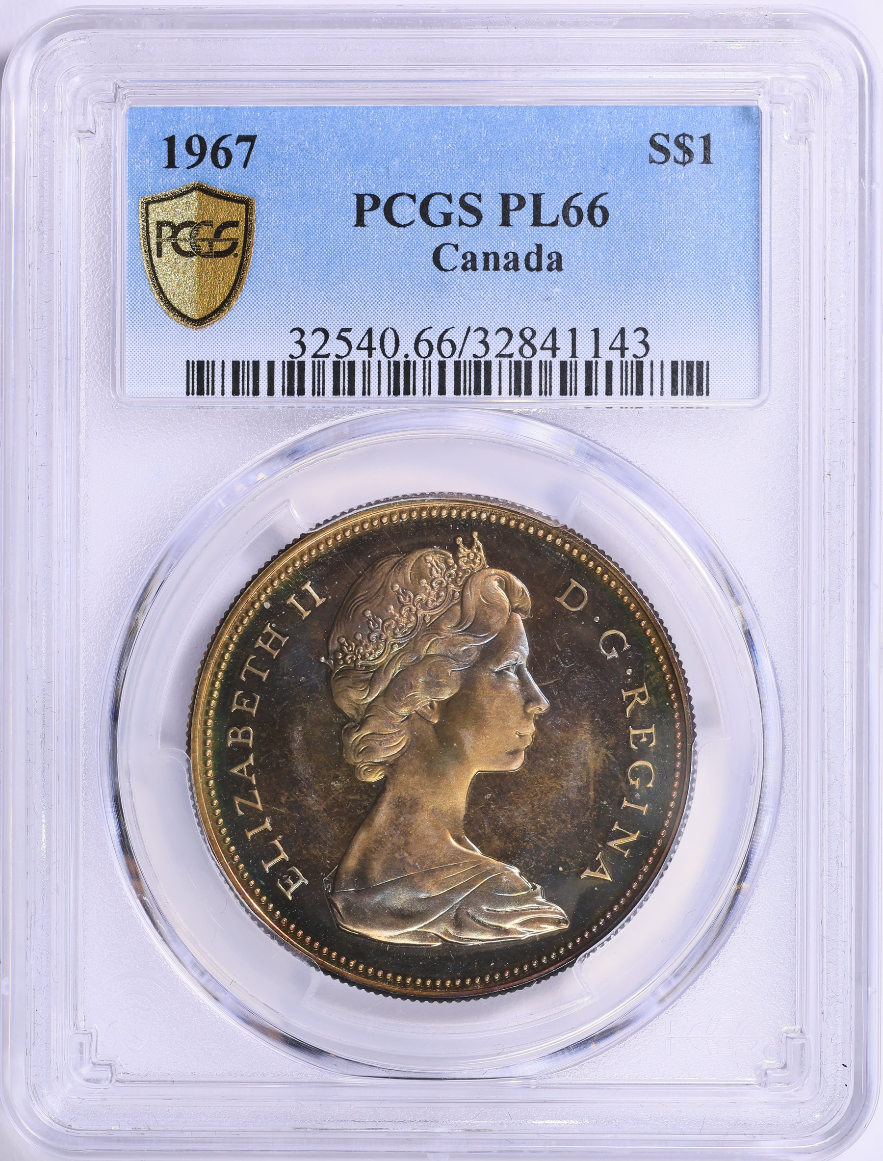 Canada 1967 Silver Dollar Confederation Centennial KM-70 PCGS PL