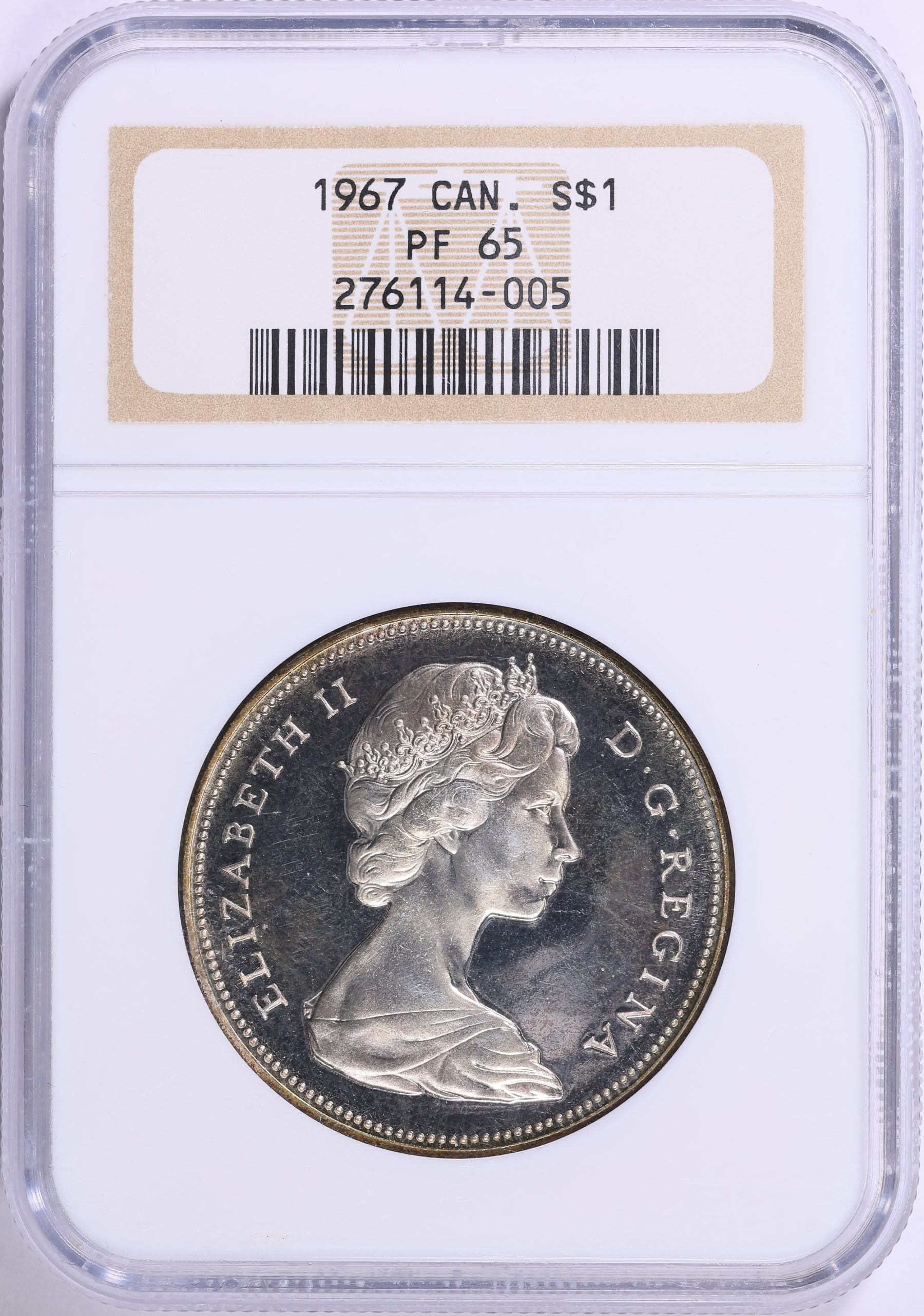 Canada 1967 Silver Dollar Confederation Centennial KM-70 NGC Proof