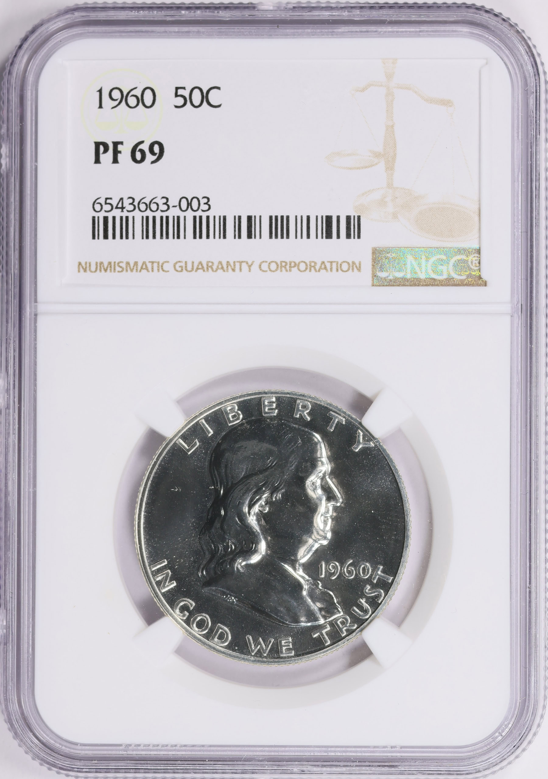 1960 Franklin Half Dollar NGC Proof-69 (Item 1840450 ...