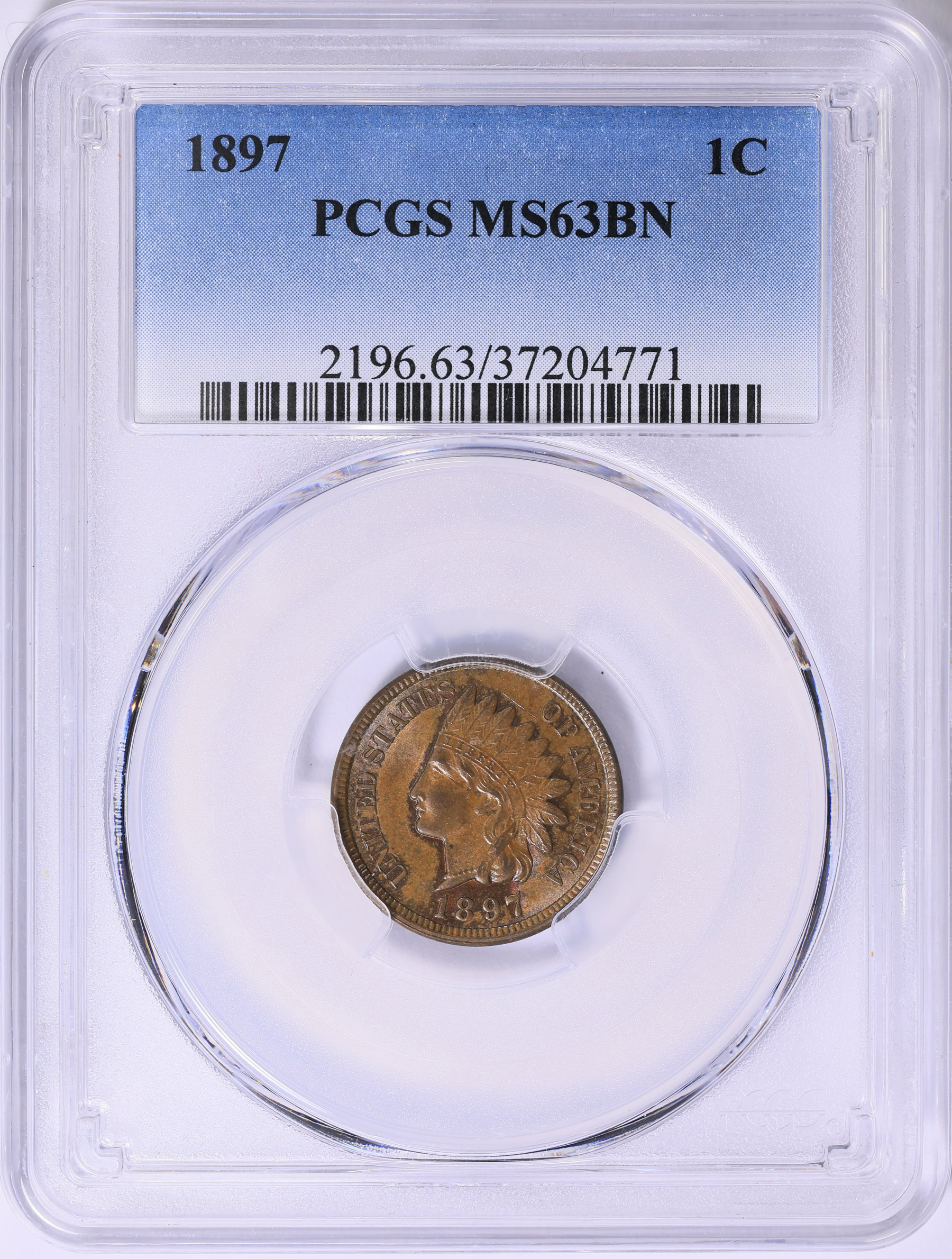 1897 Indian Cent PCGS MS-63 BN (Item 1841760) | GreatCollections Coin ...