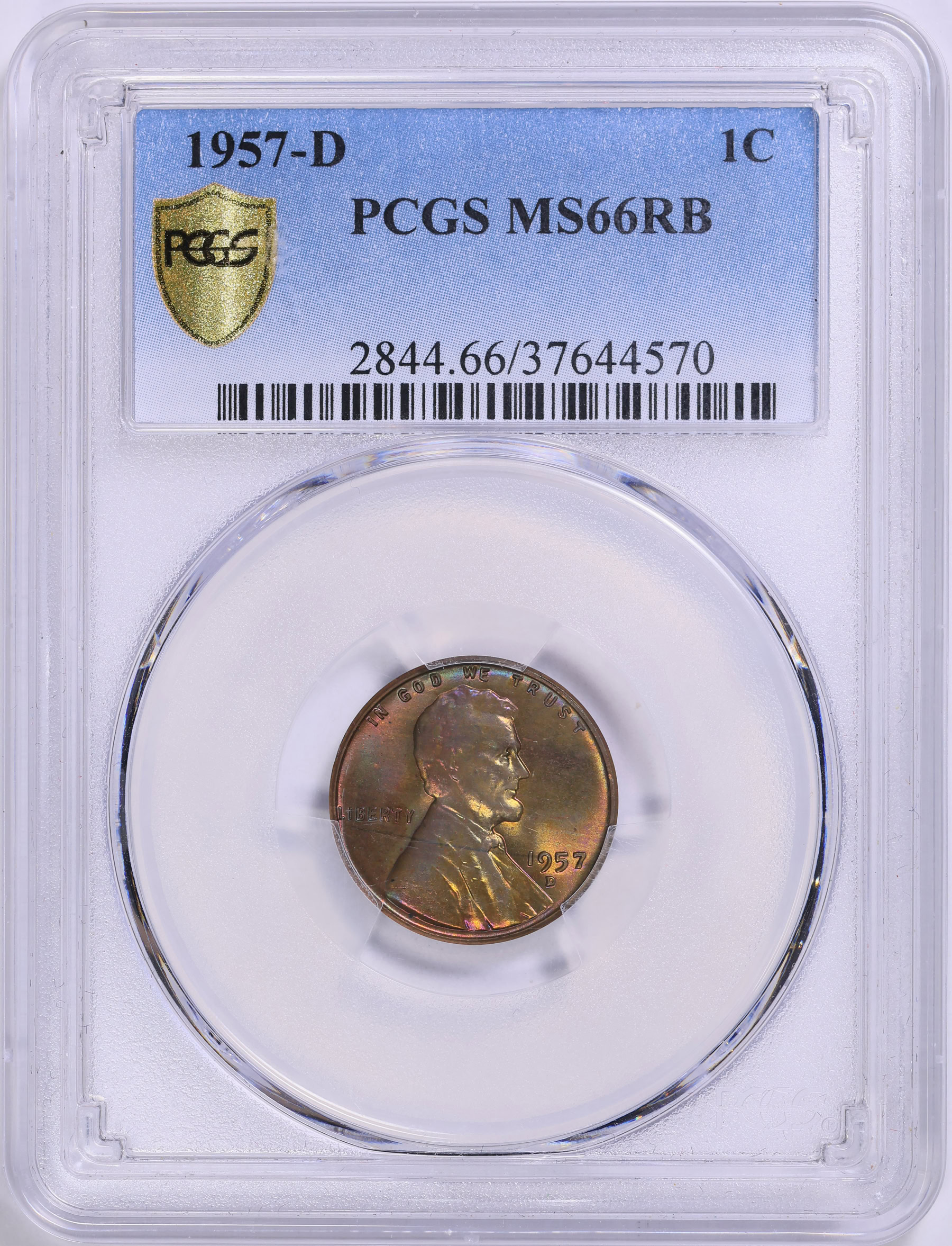1957-D Lincoln Cent PCGS MS-66 RB (Toned) (Item 1841881