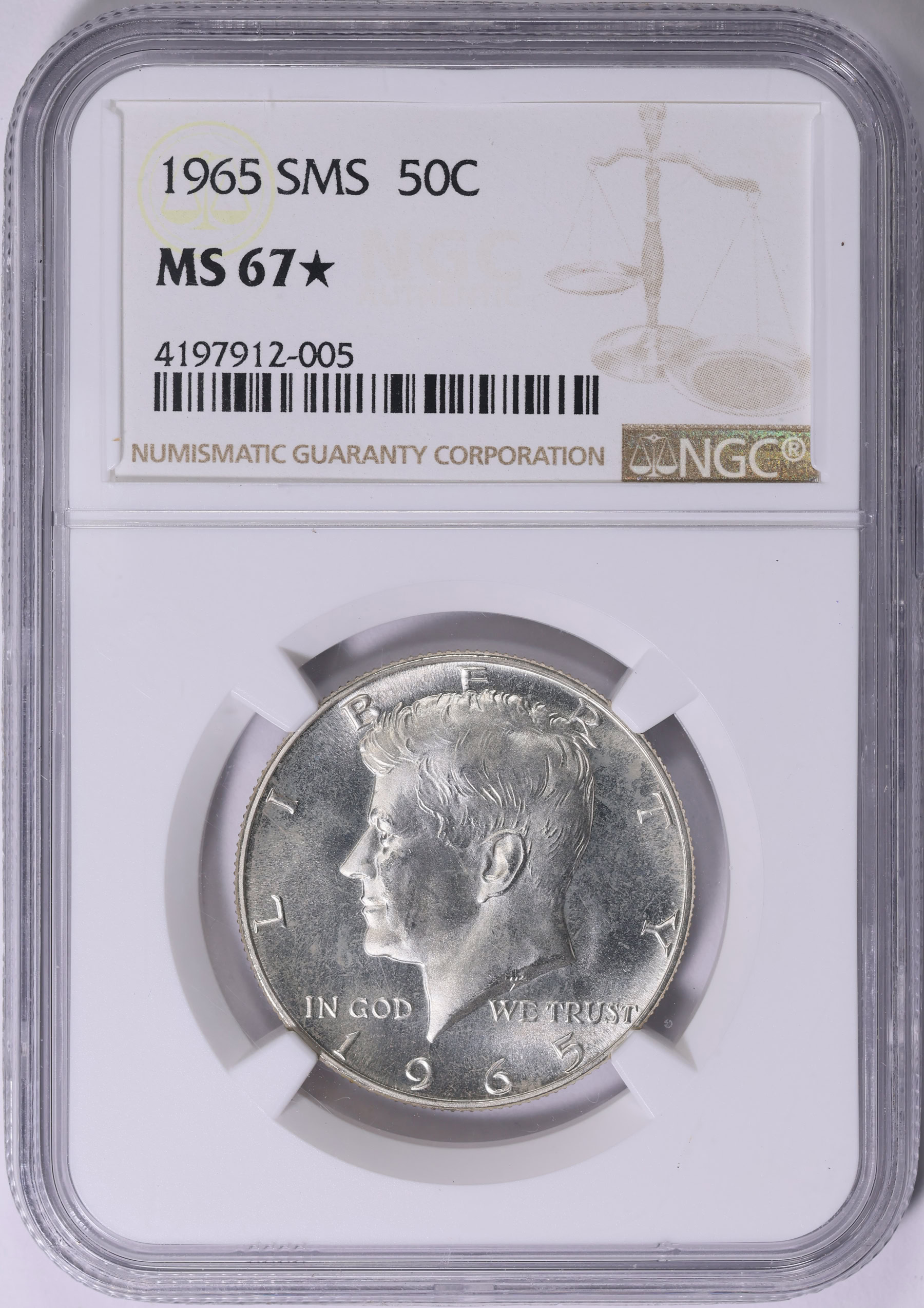 1965 Kennedy Half Dollar SMS NGC MS-67 ★ (Item 1842071 ...