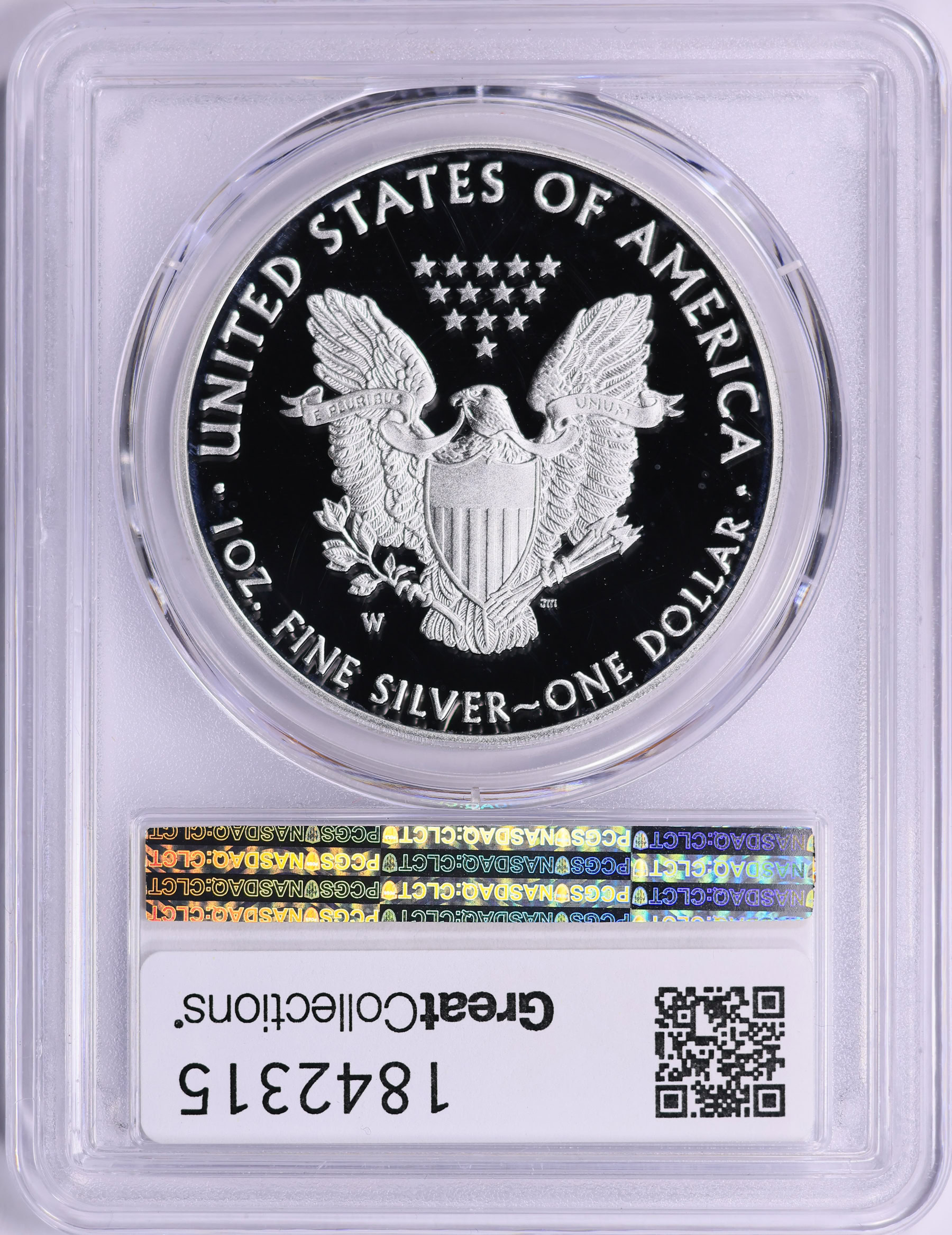 アメリカ　＄1　イーグル銀貨　２０１７年　PCGS PR70DCAM 2017-W $1 Silver Eagle PCGS Proof-70 DCAM (Item 1842315