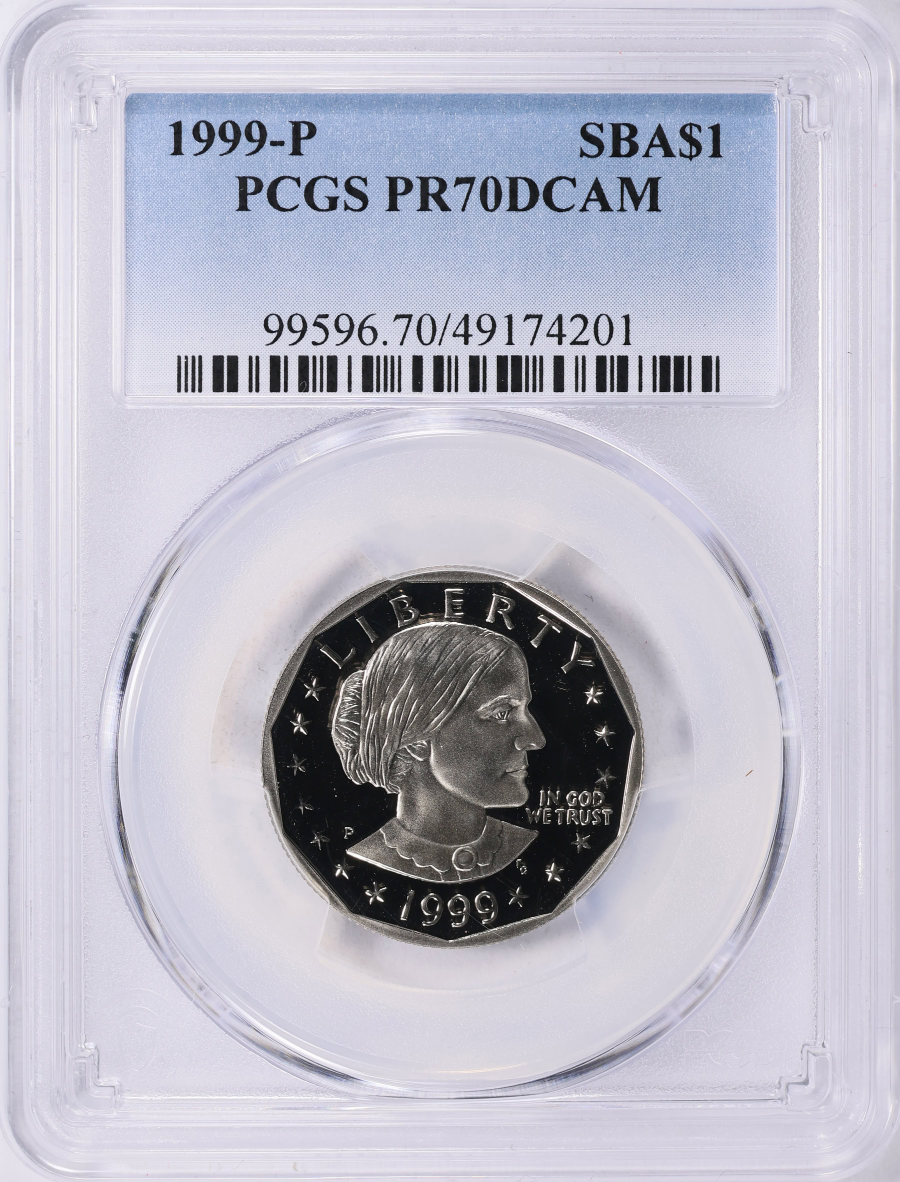 1999-P Susan B. Anthony Dollar PCGS Proof-70 DCAM (Item 1842530