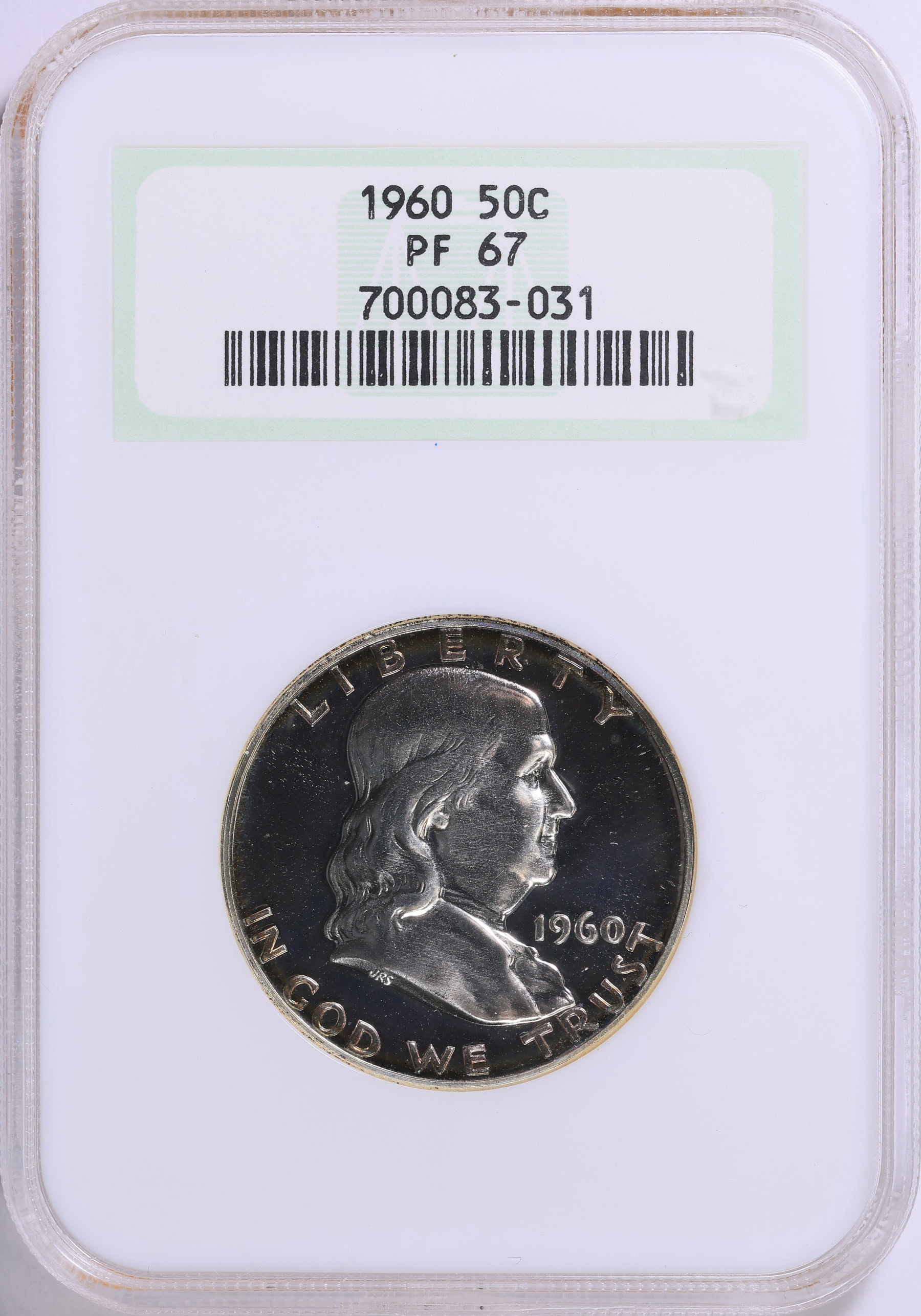 1960 Franklin Half Dollar NGC Proof-67 OH (Toned) (Item 1843294 ...
