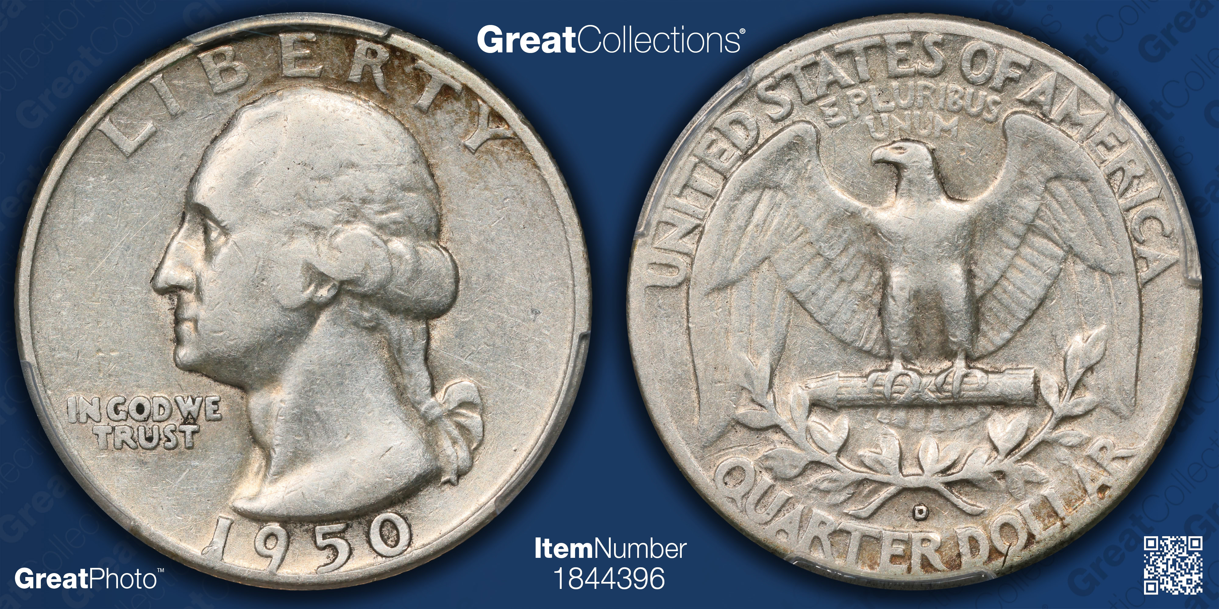 1950-D/S Washington Quarter Over Mintmark FS-601 PCGS XF-40 (Item ...