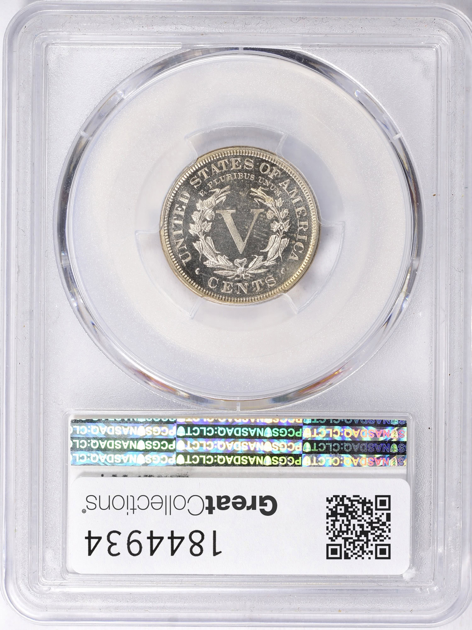 1883 Liberty Nickel With CENTS PCGS Proof-65 CAMEO (CAC Green