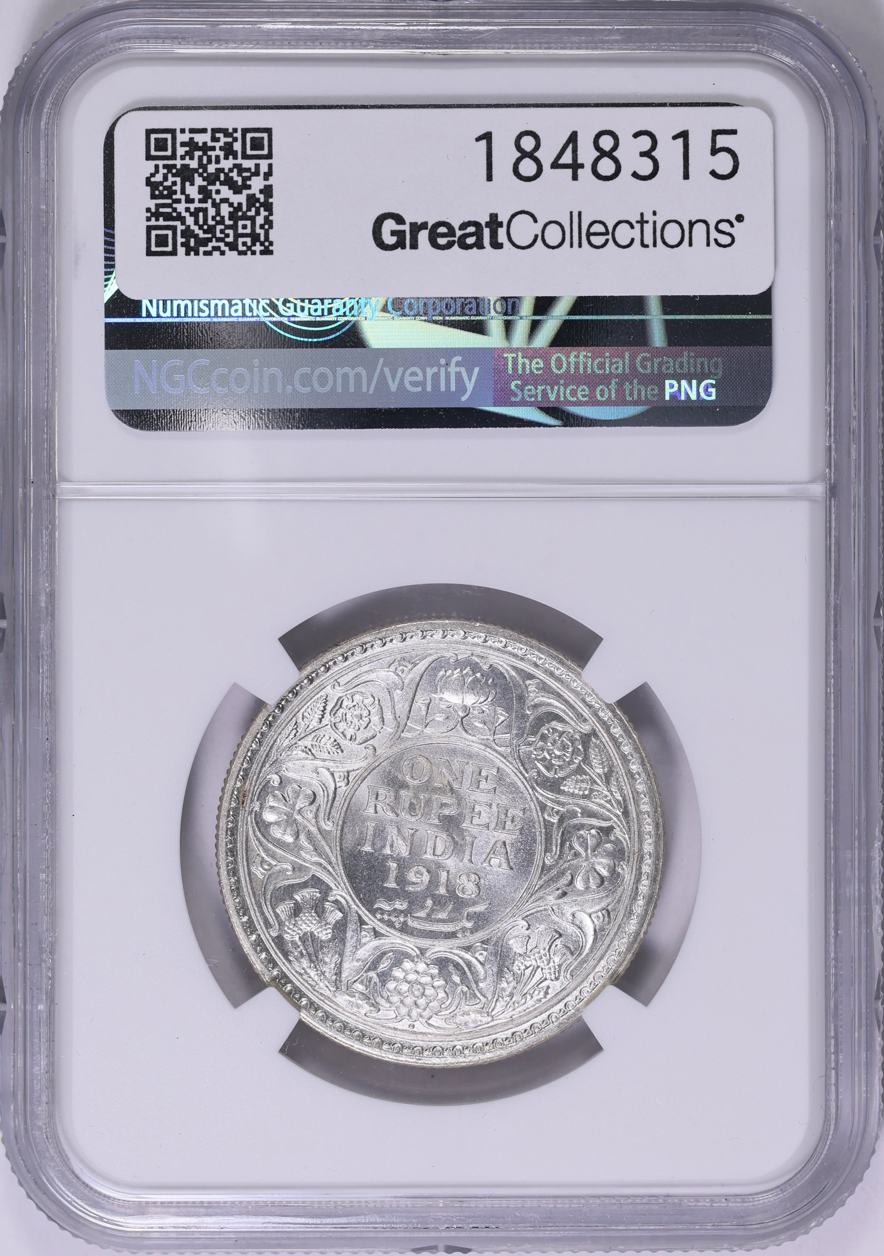 NGC MS61 インド ルピー銀貨 アンティークコイン 古銭 1901B インド ☆土終 【NGC MS62】1749