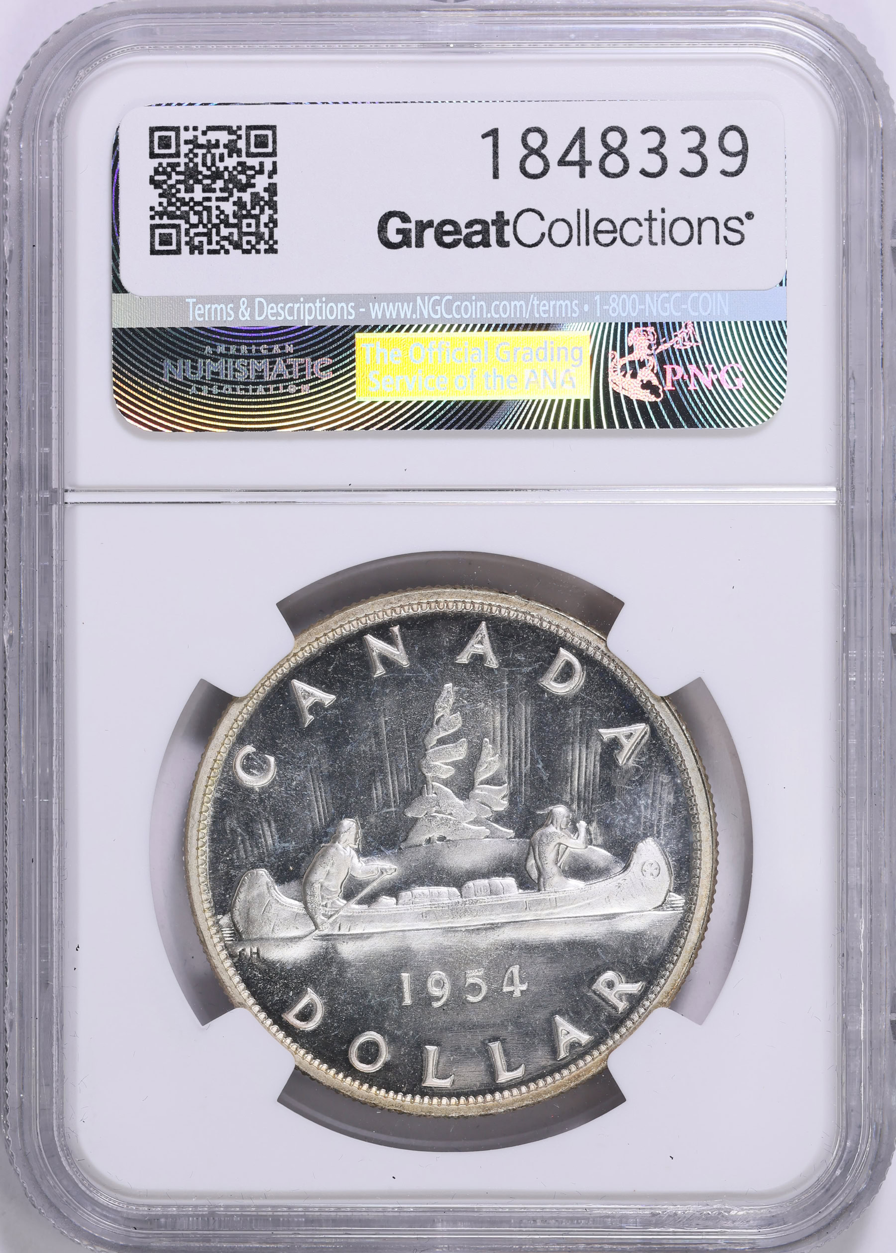 Canada 1954 Silver Dollar KM-54 NGC PL-66 (Item 1848339 