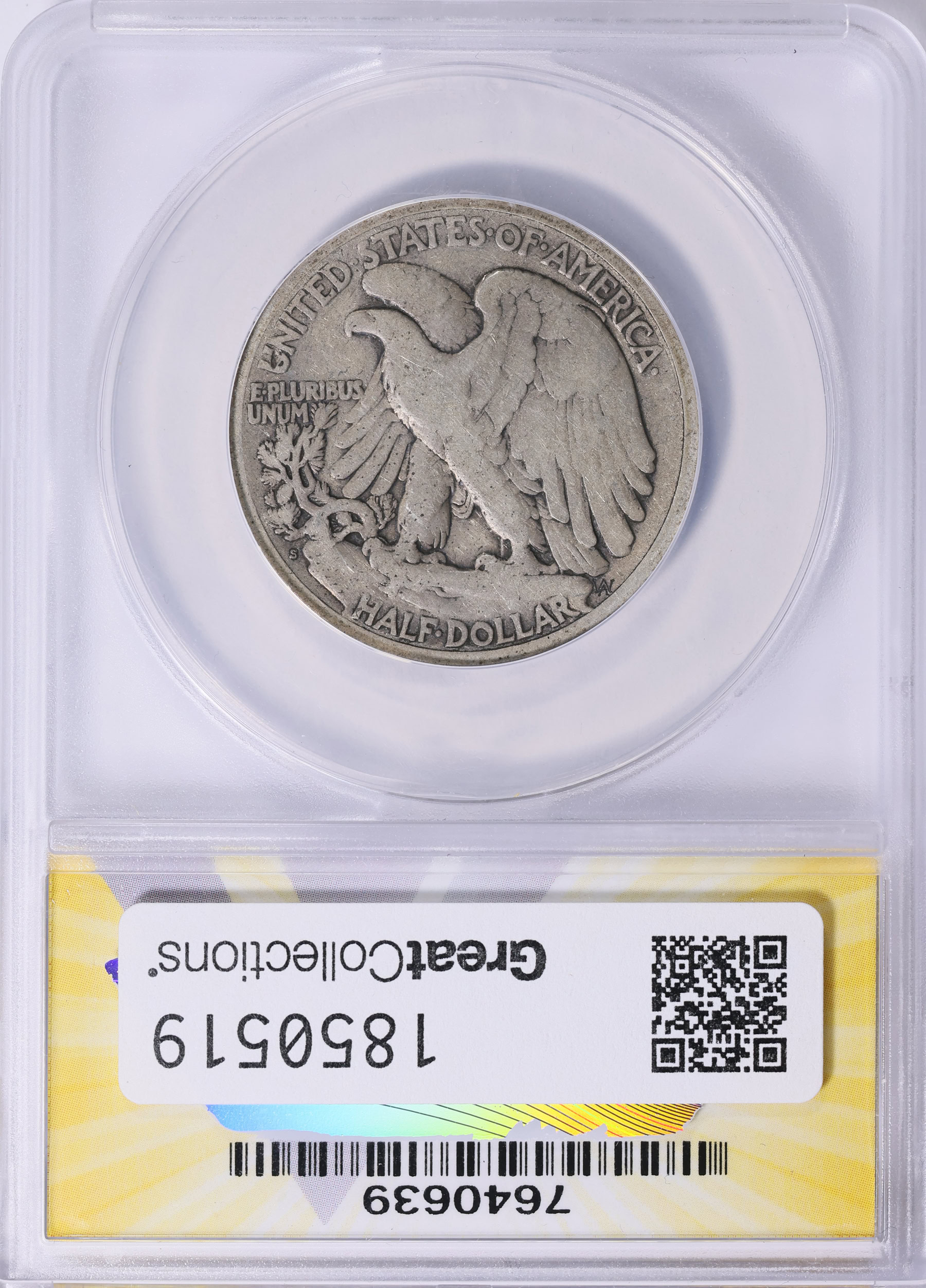 1921-S Walking Liberty Half Dollar ANACS F-12 Details (Item 1850519 ...