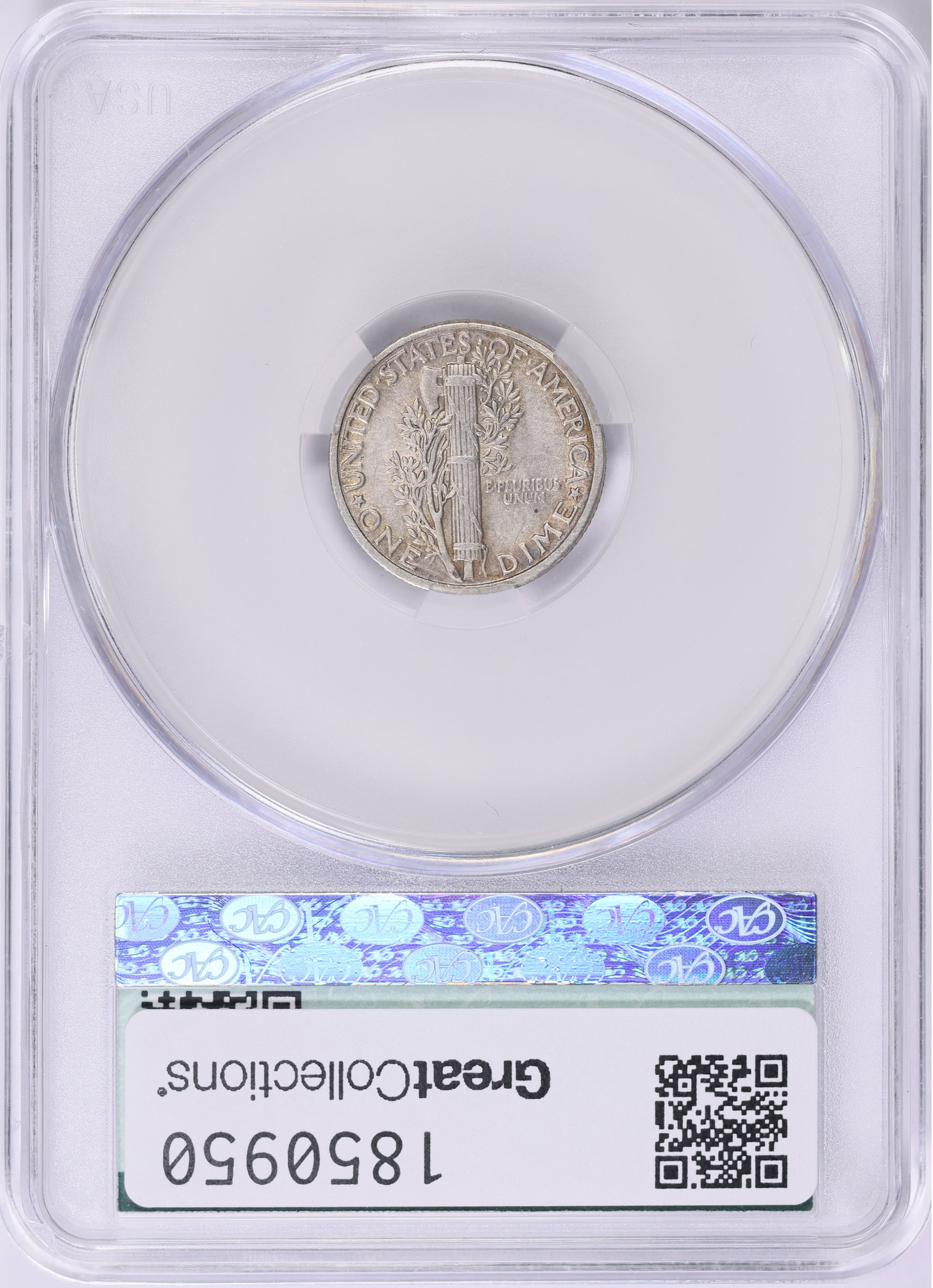 1926 Mercury Dime FS-101 DDO CACG XF Details | CACG Cert #1559202
