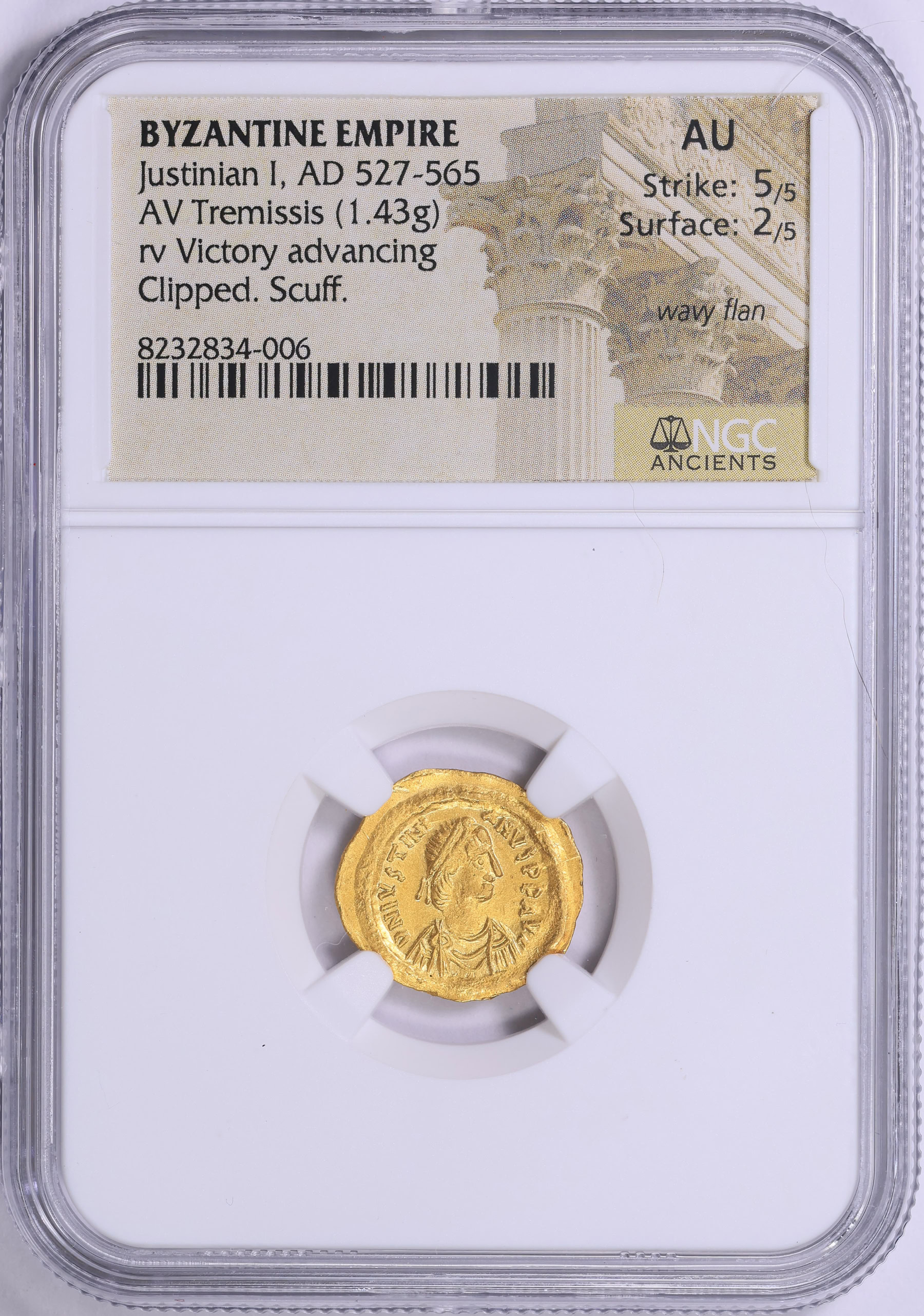 エビデンス　金 Ancient Byzantine Empire, Justinian I (A.D. 527-565) Gold