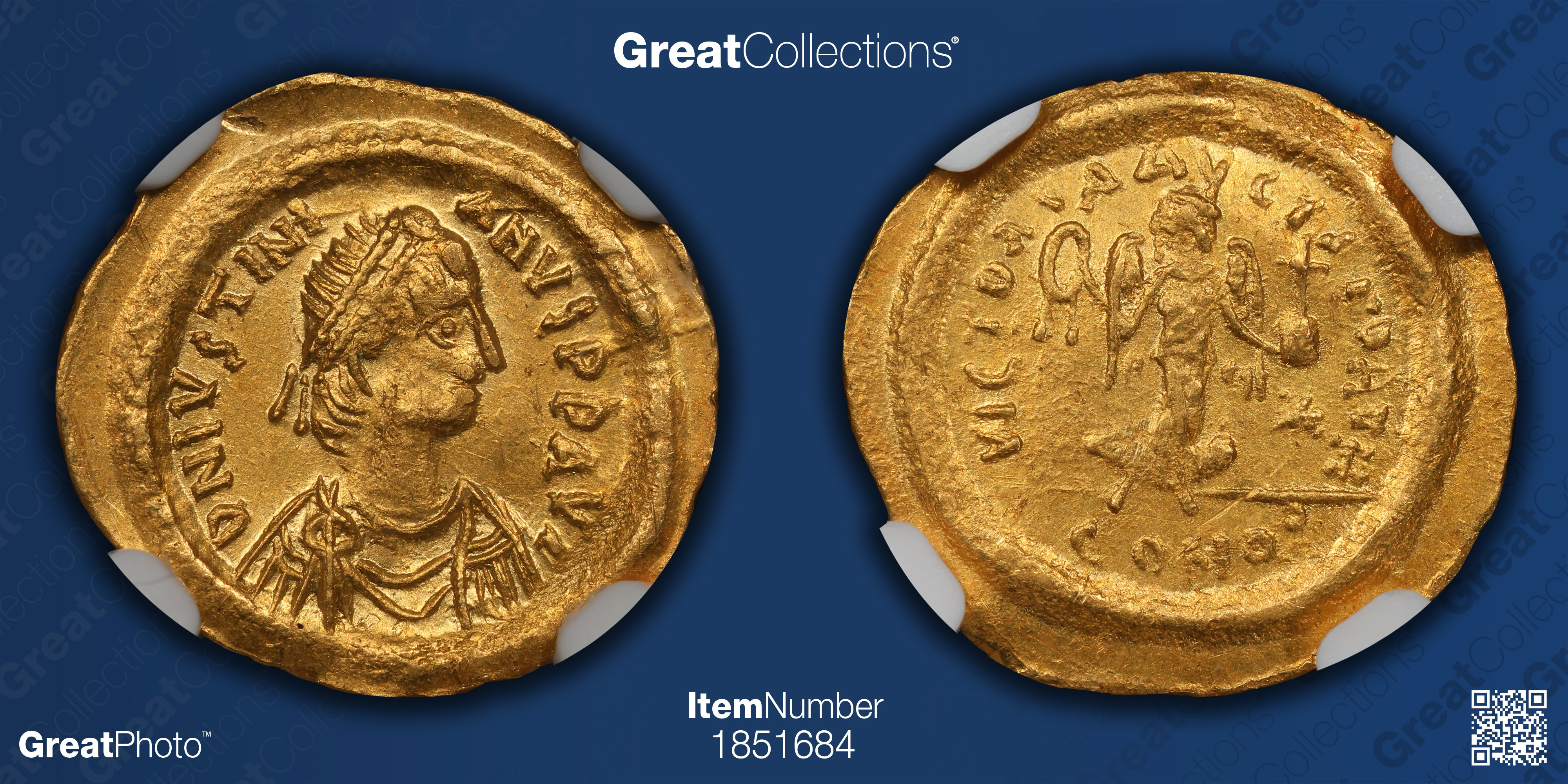 Ancient Byzantine Empire, Justinian I (A.D. 527-565) Gold