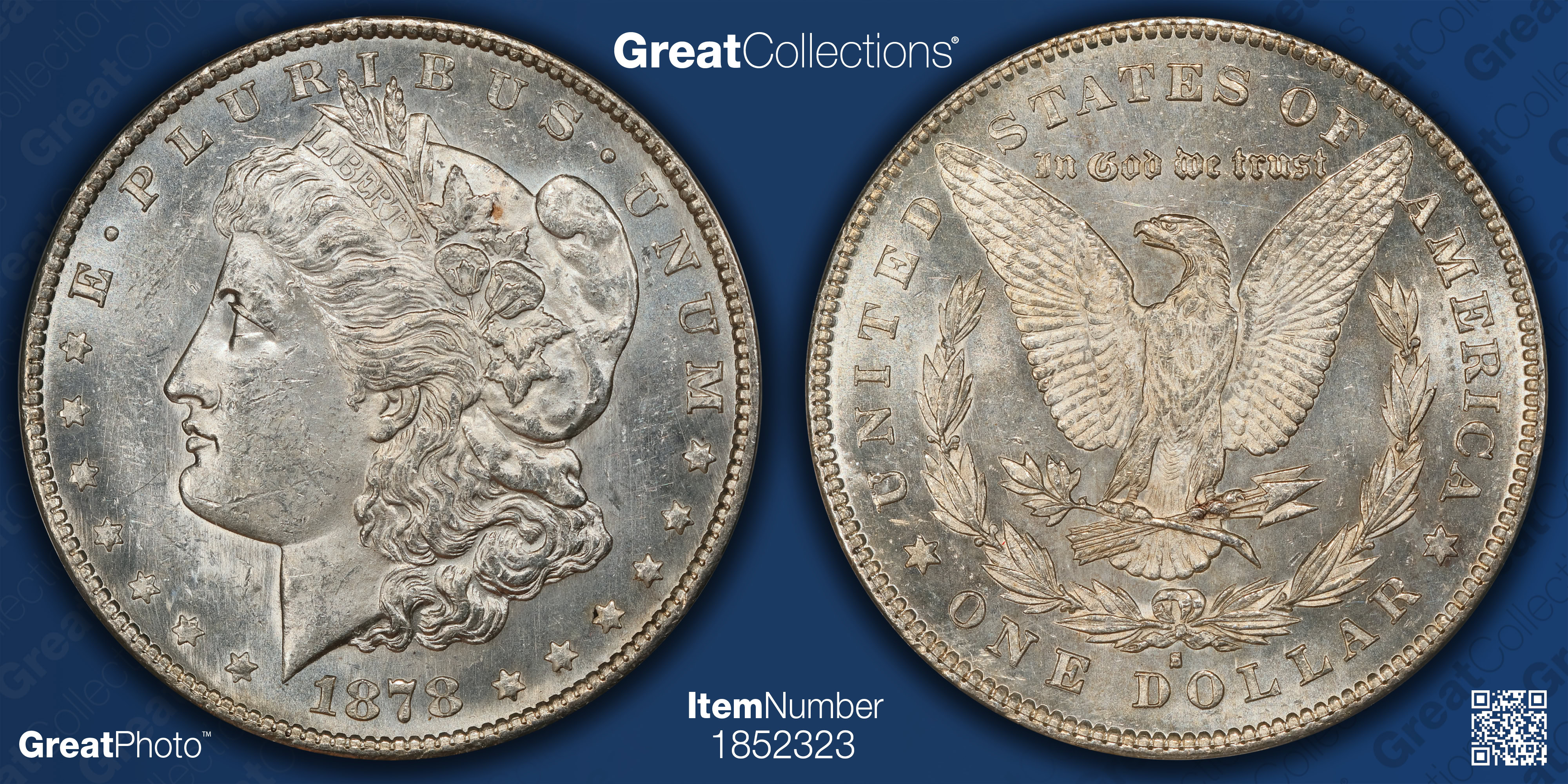 1878-S Morgan Silver Dollar Vam-114 ANACS MS-61 (Item 1852323