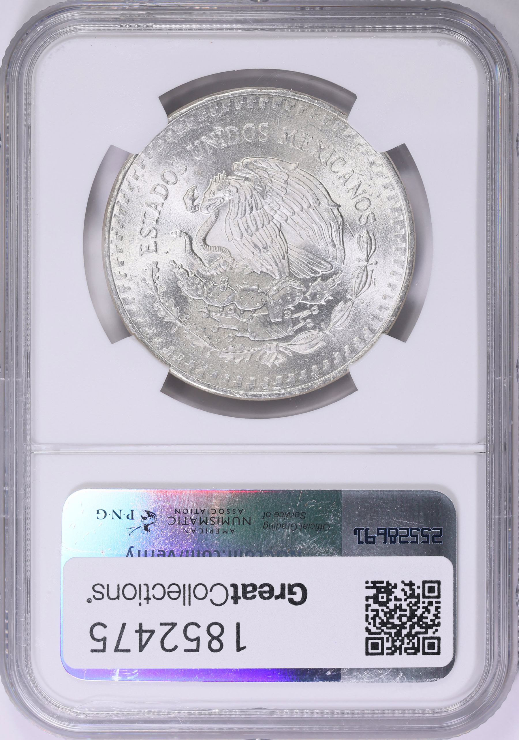 Mexico 1982-Mo Silver Onza Libertad Doubled Die Reverse #1 KM-489