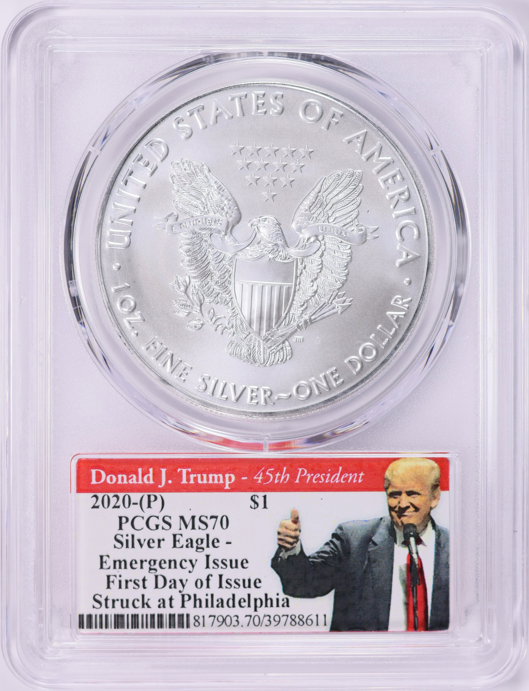 2020-(P) $1 Silver Eagle Emergency Issue Struck at Philadelphia