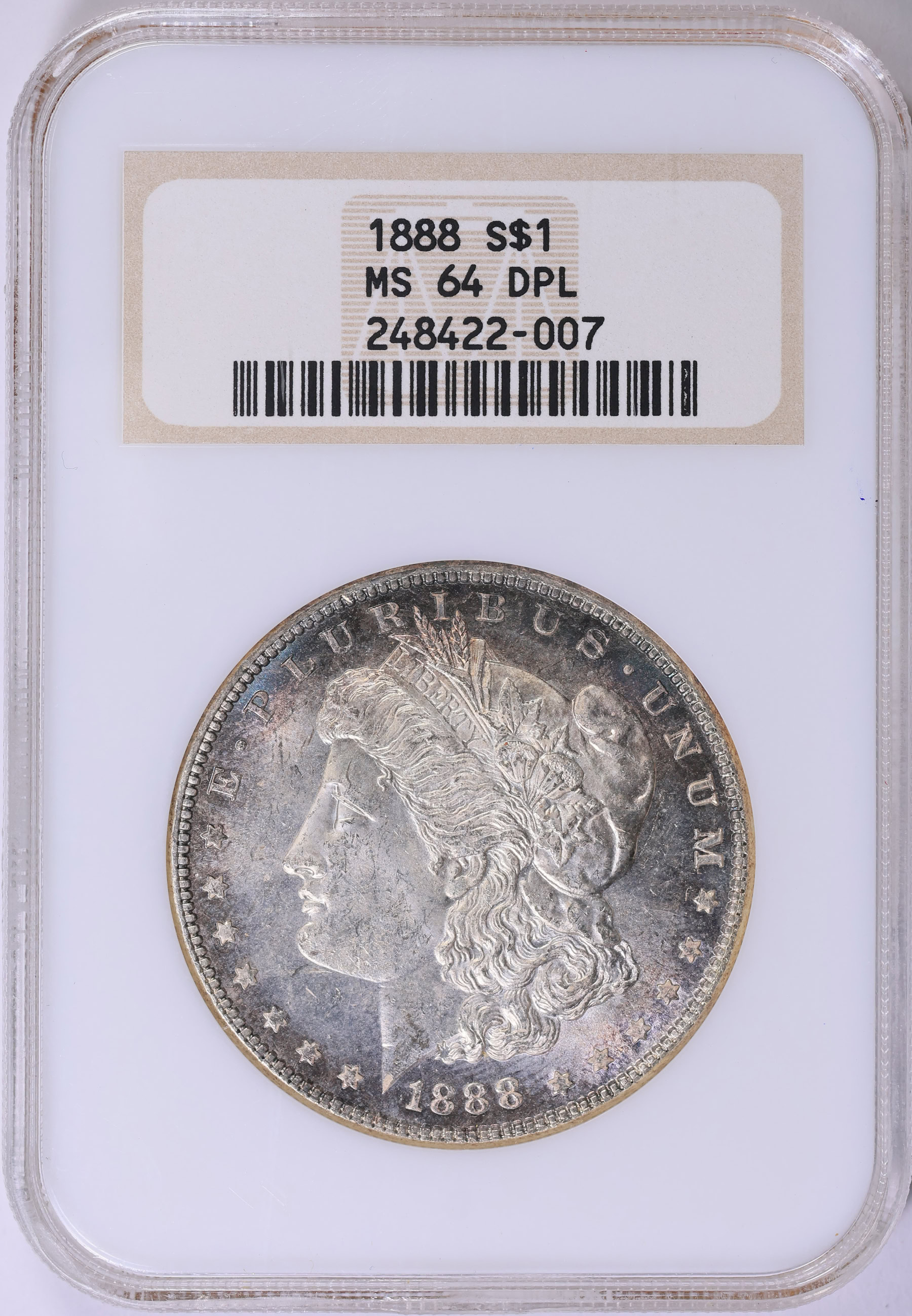 1888 Morgan Silver Dollar Ngc Ms 64 Dmpl Oh Toned Item 1853146 