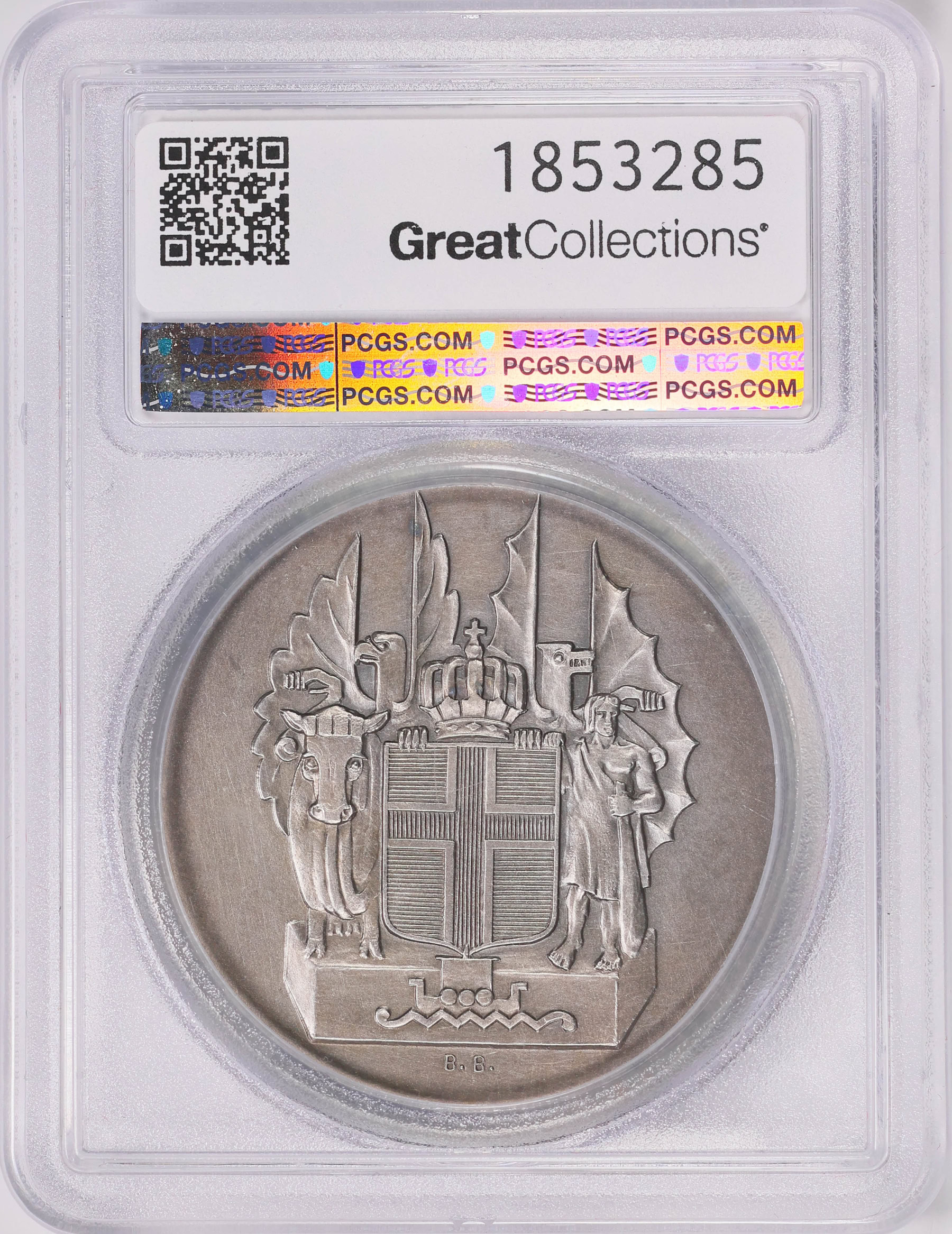 Iceland 1930 Silver 10 Kronur Althing 1,000 Year Anniversary KM-X3 PCGS ...