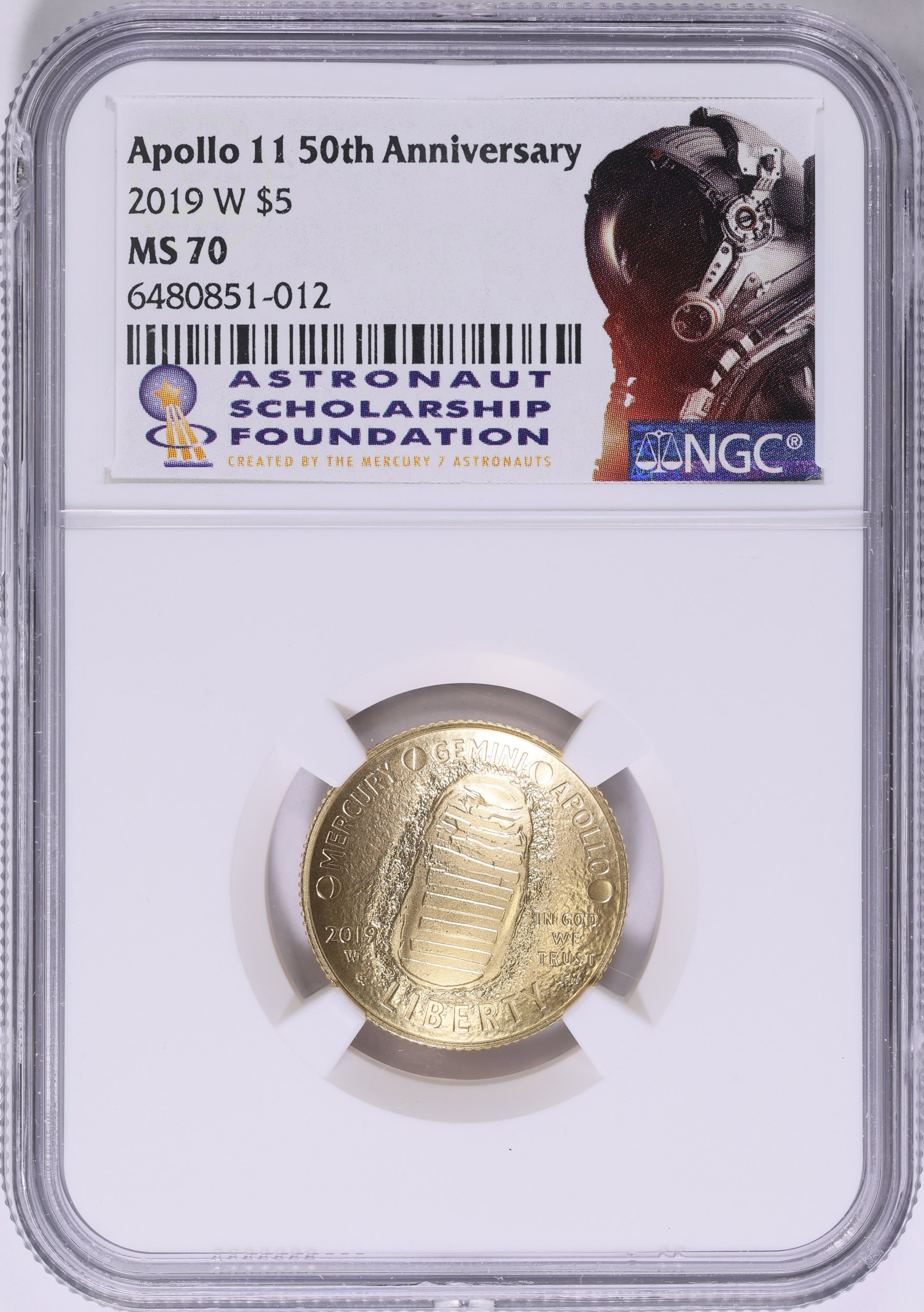 moonの宝物5 2019-W Apollo 11 50th Anniversary Gold $5 NGC MS-70 (Item 1854739