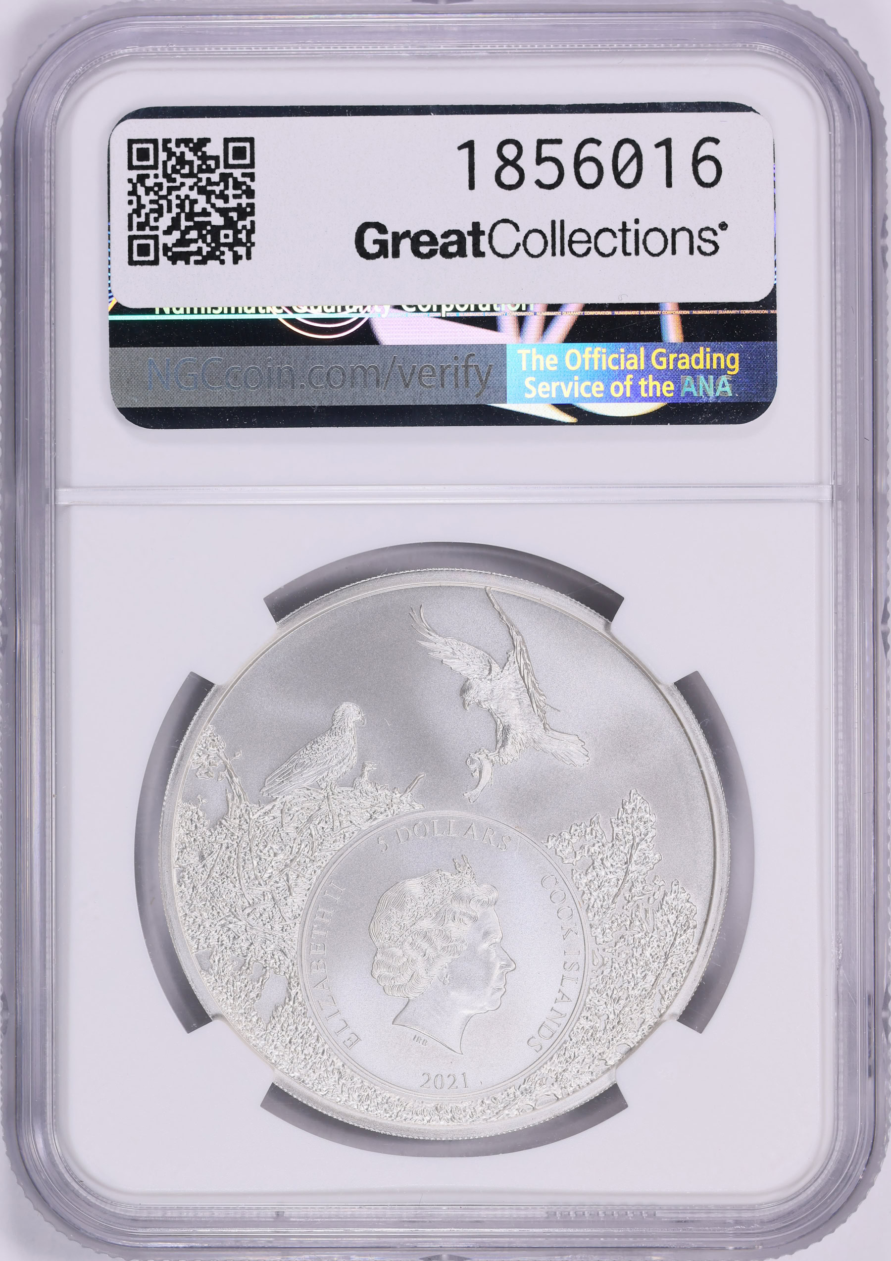Cook Islands 2021 Silver $5 U.S. State Animal Series New York