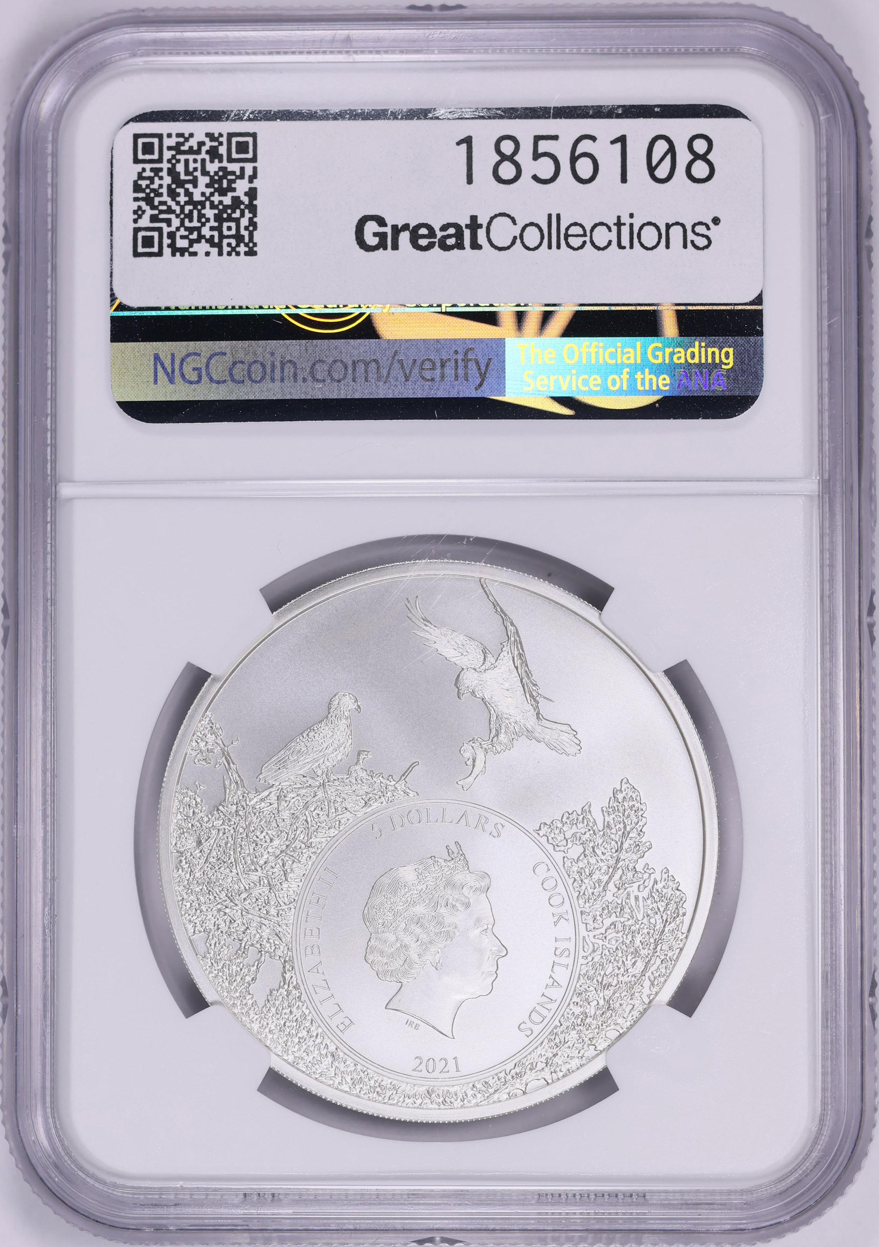 Cook Islands 2021 Silver $5 U.S. State Animal Series New York Beaver ...