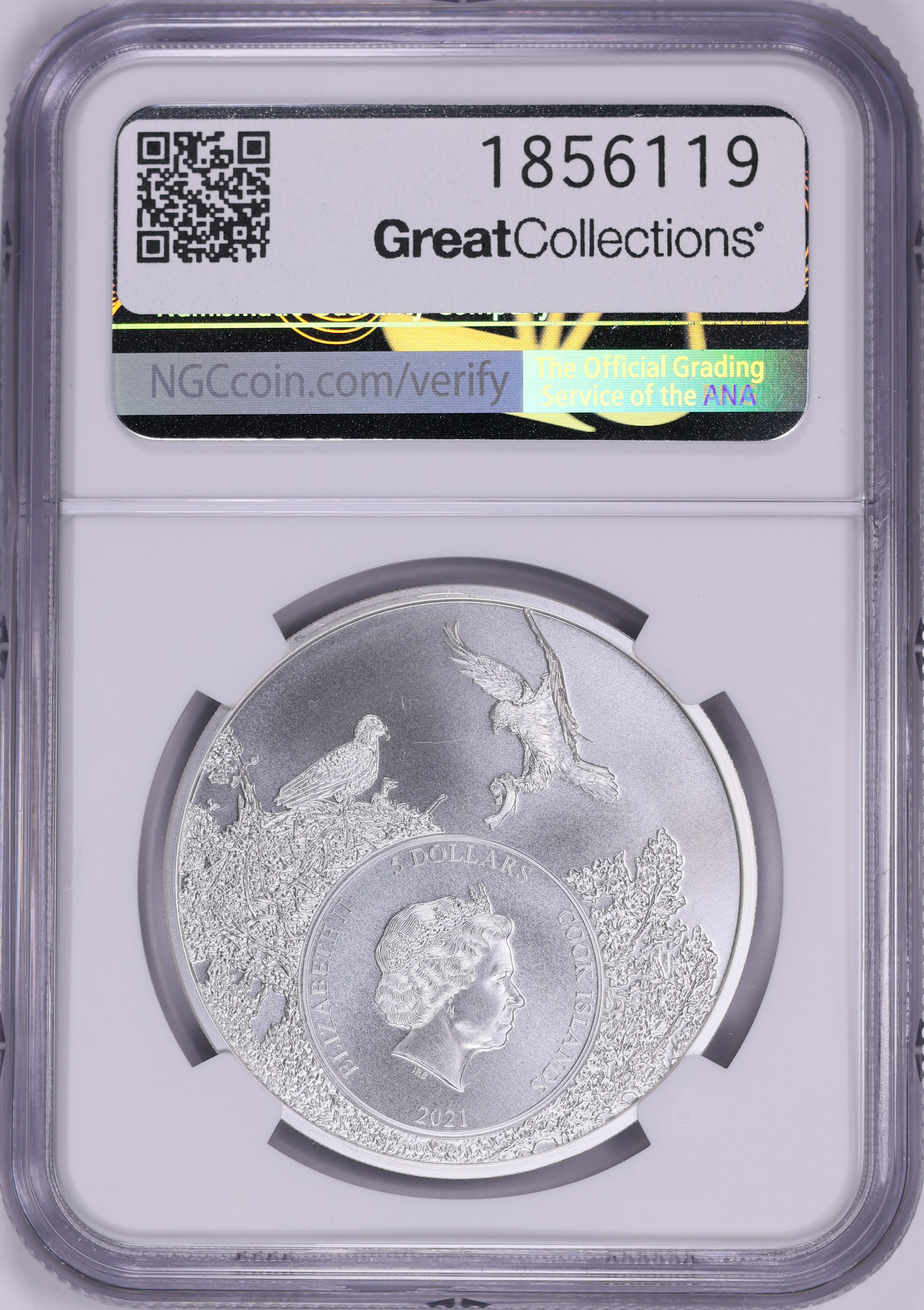 Cook Islands 2021 Silver $5 U.S. State Animal Series Nevada