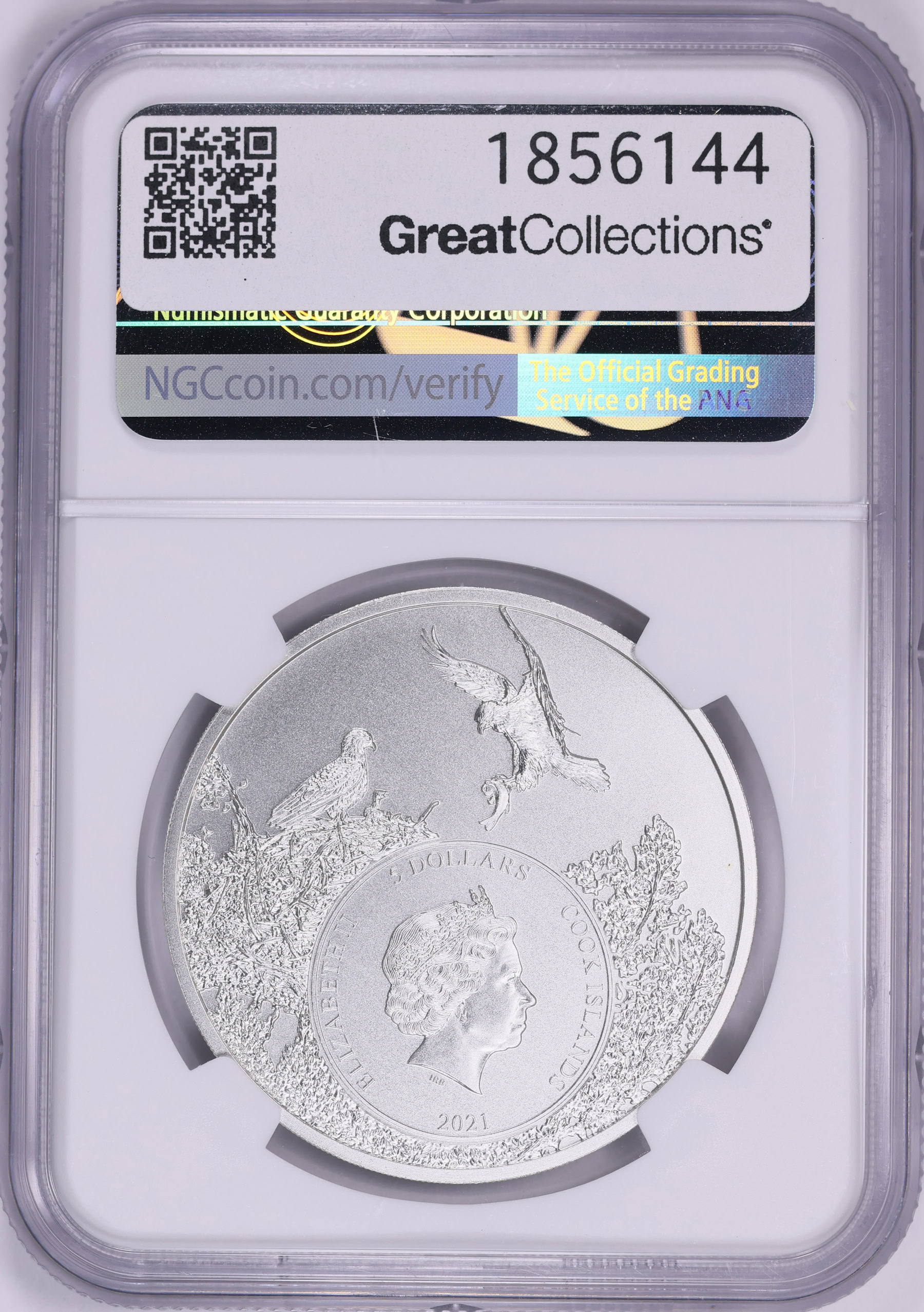 ⭐️ PCGS MS65 1995 タークス・カイコス諸島 戦勝記念日 5Cr Cook Islands 2021 Silver $5 U.S. State Animal Series South