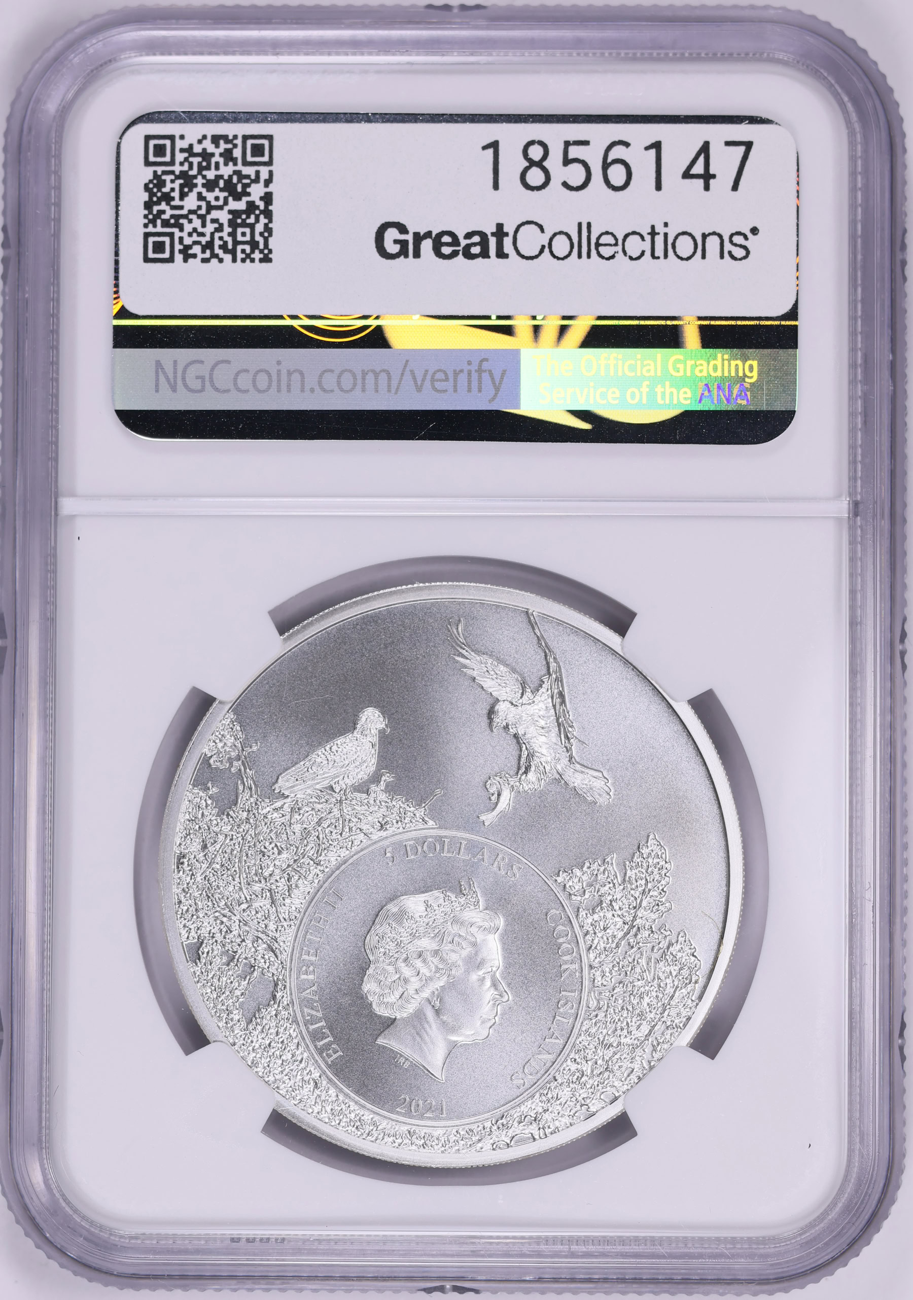 Cook Islands 2021 Silver $5 U.S. State Animal Series Tennessee