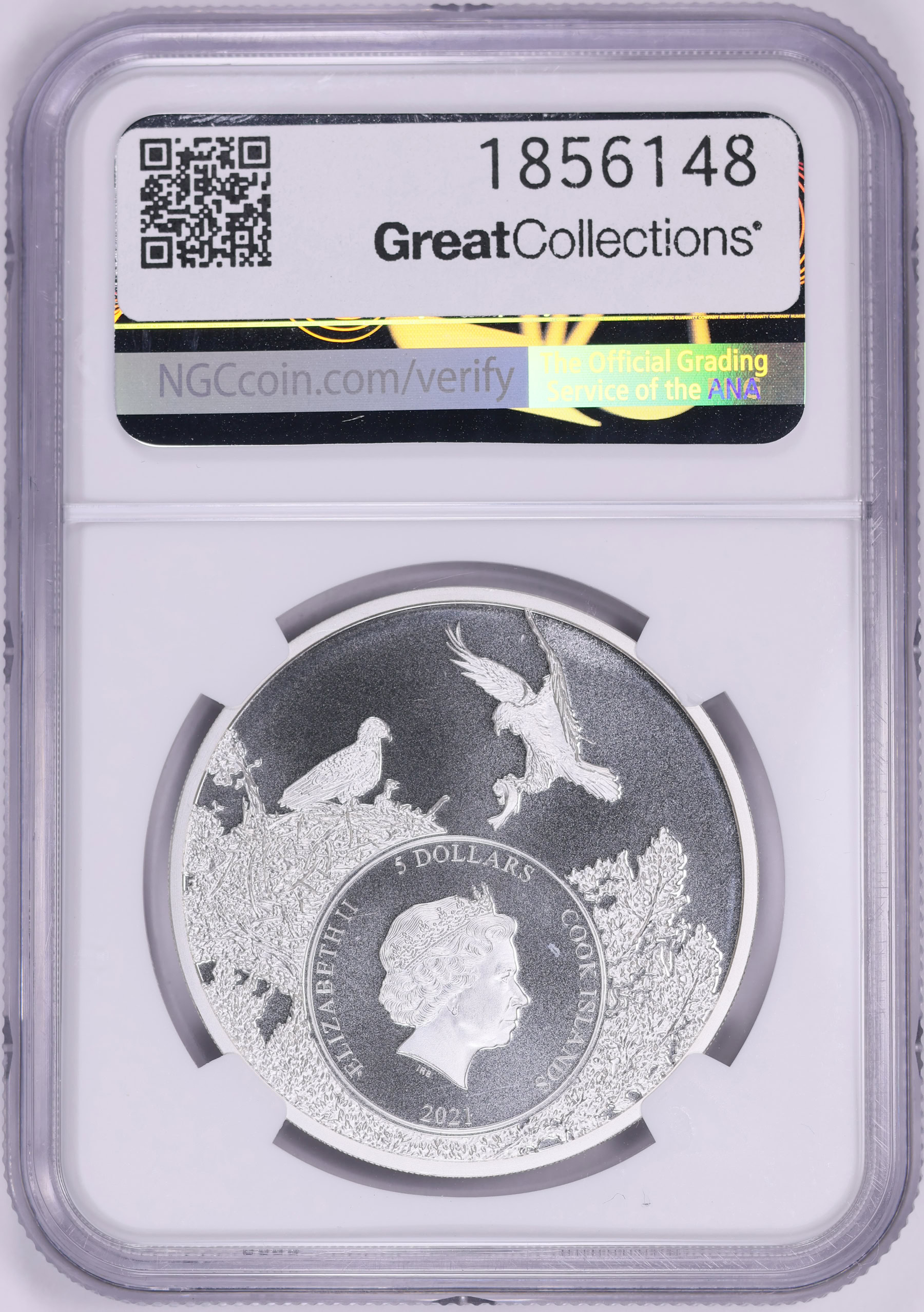 Cook Islands 2021 Silver $5 U.S. State Animal Series Tennessee