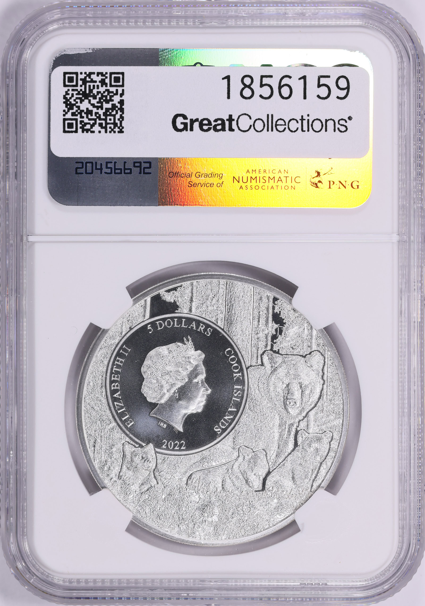 Cook Islands 2022 Colorized Silver $5 U.S. State Animal Series