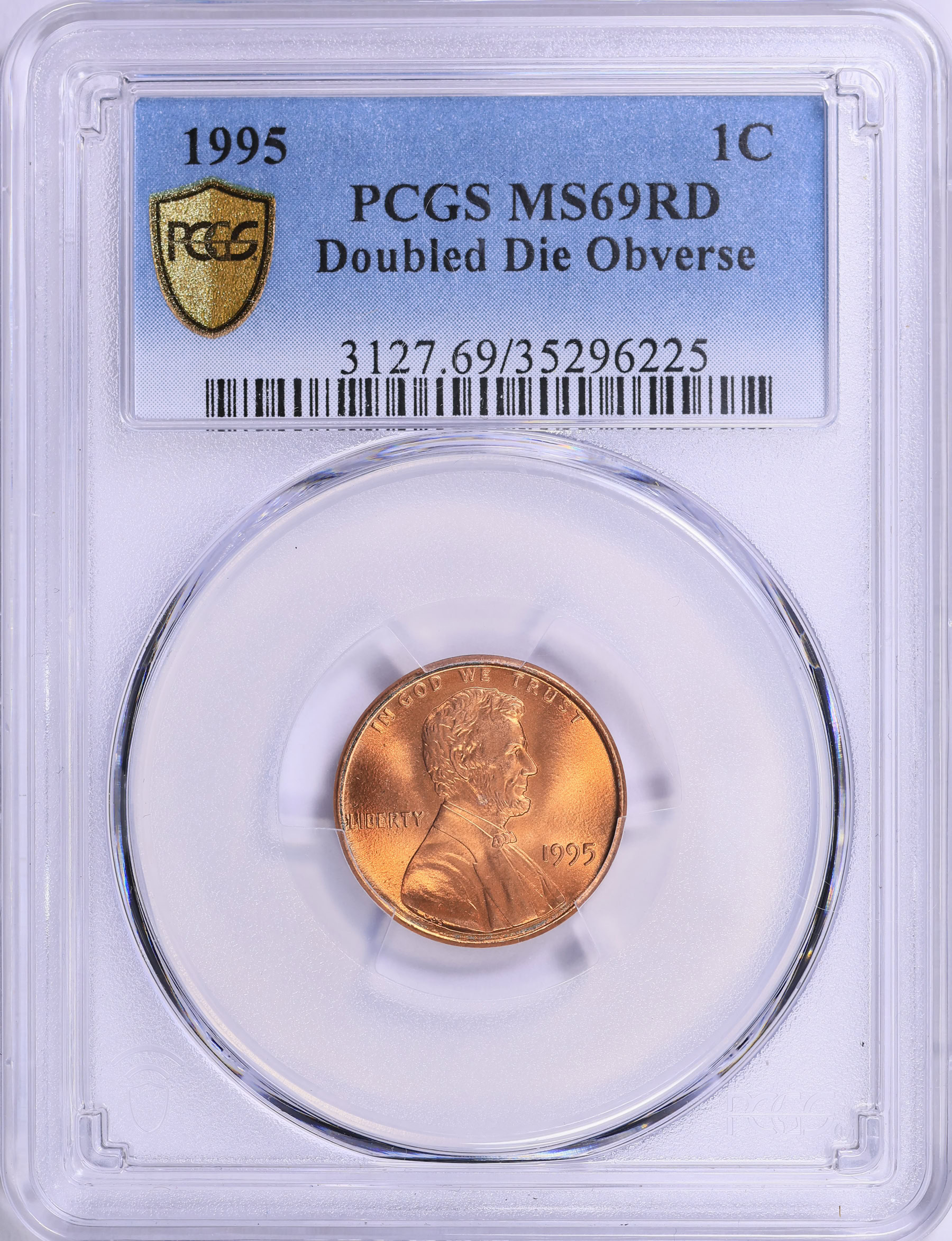 1995 Lincoln Cent Doubled Die Obverse PCGS MS-69 RD (Item 1856915