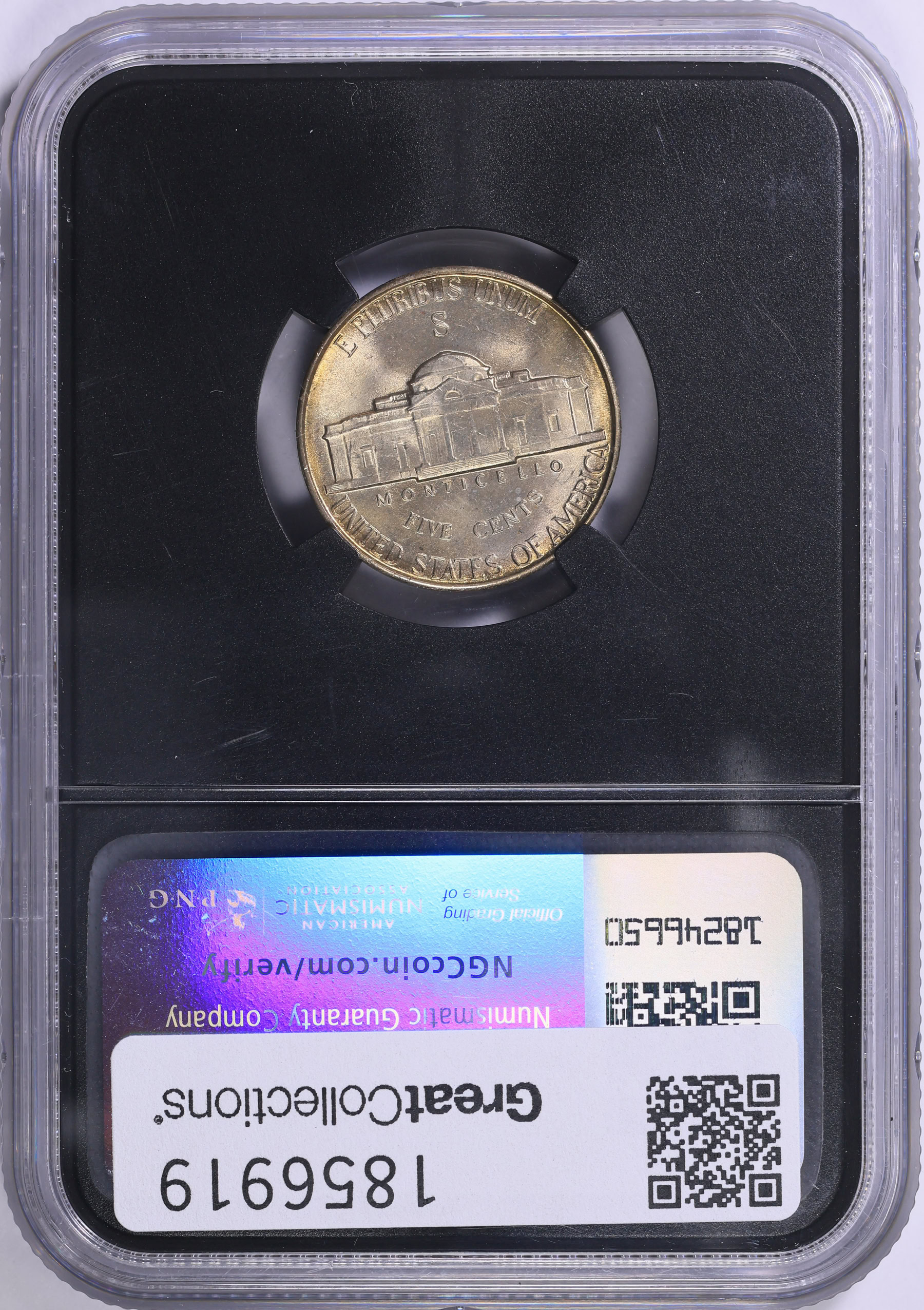 1944-S Jefferson Nickel NGC MS-66 5FS (Black Retro Holder