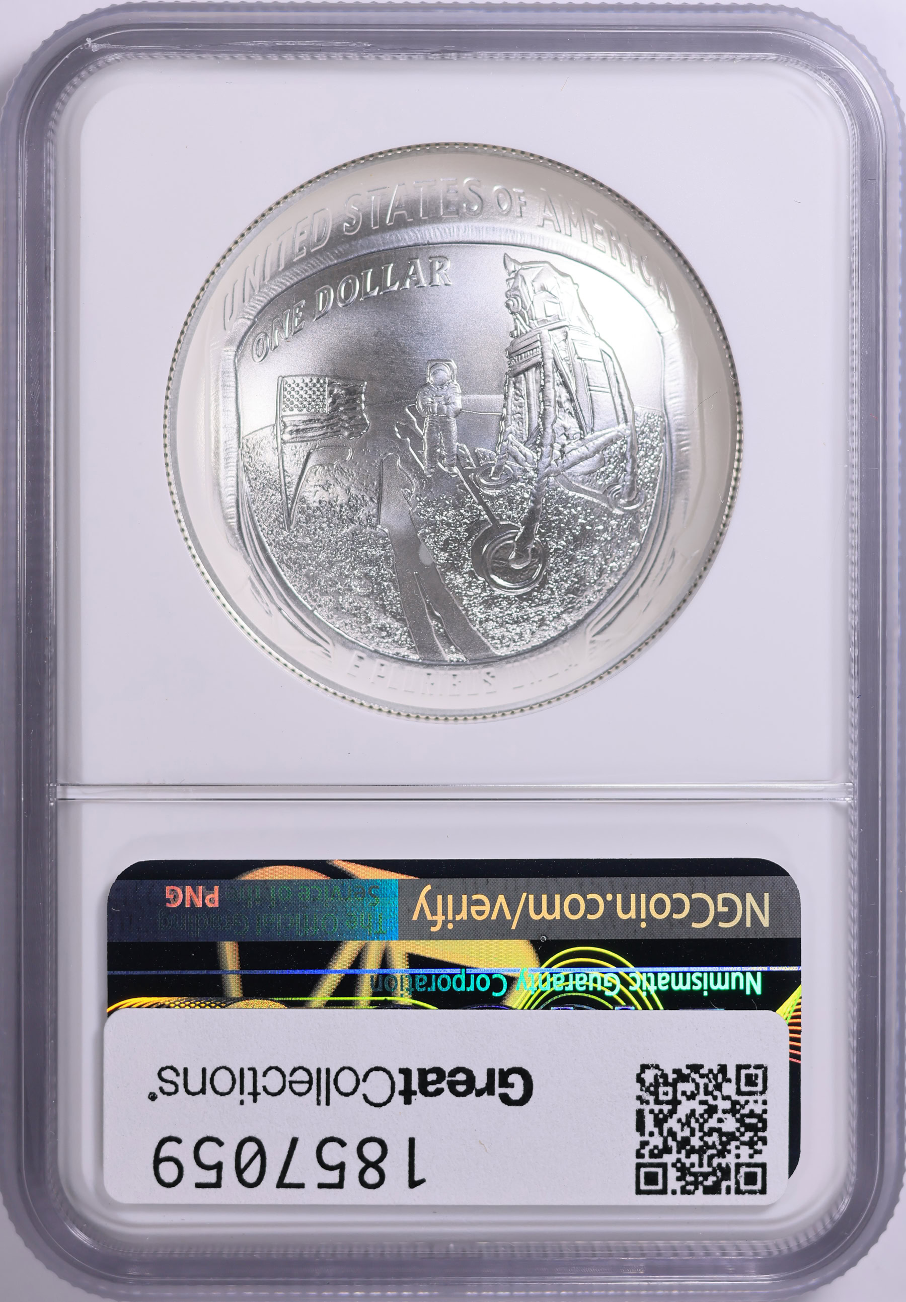 2019-P Apollo 11 50th Anniversary Silver Dollar Early Releases NGC MS