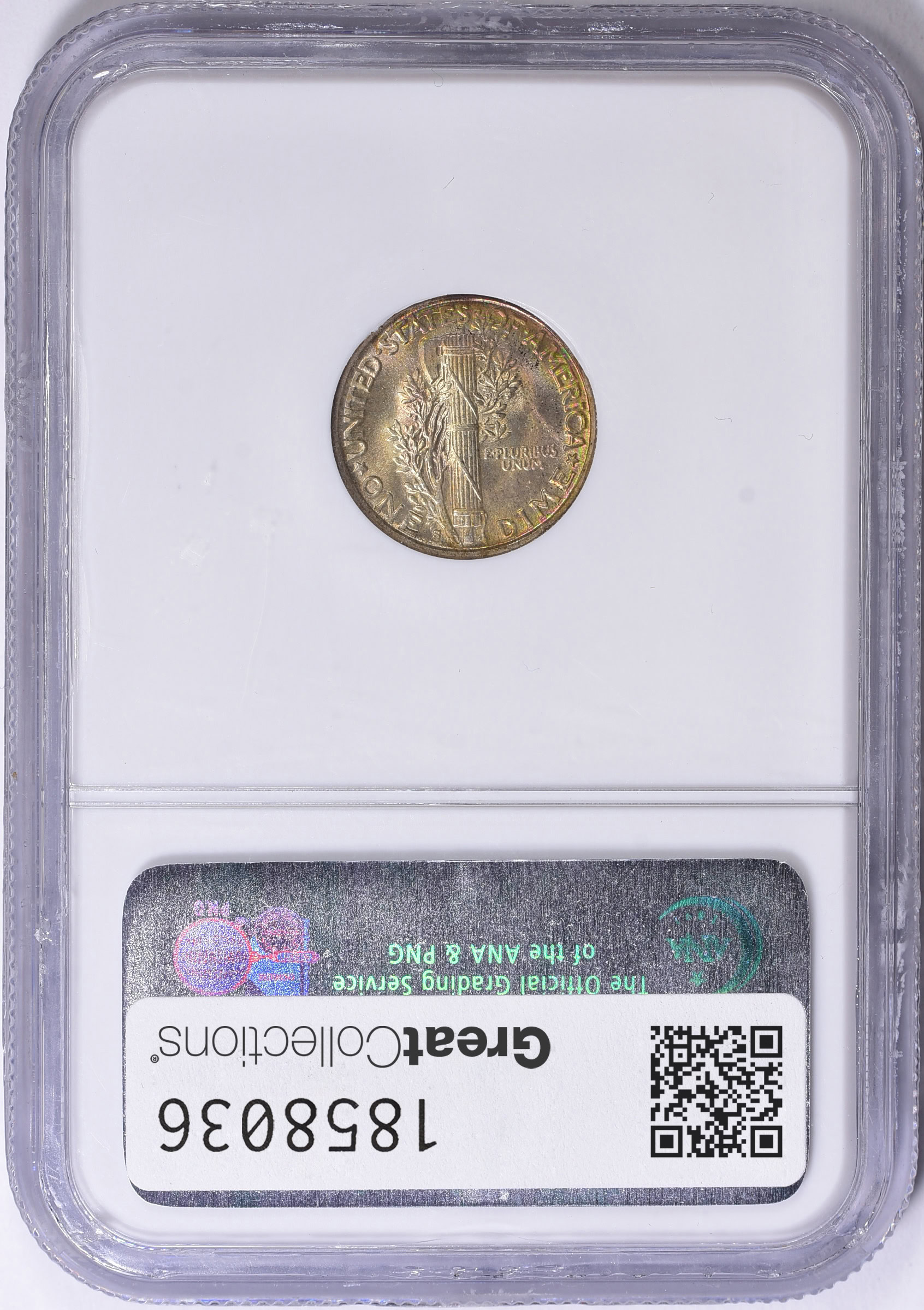 1929-S Mercury Dime NGC MS-65 (Toned) (Item 1858036) | GreatCollections ...