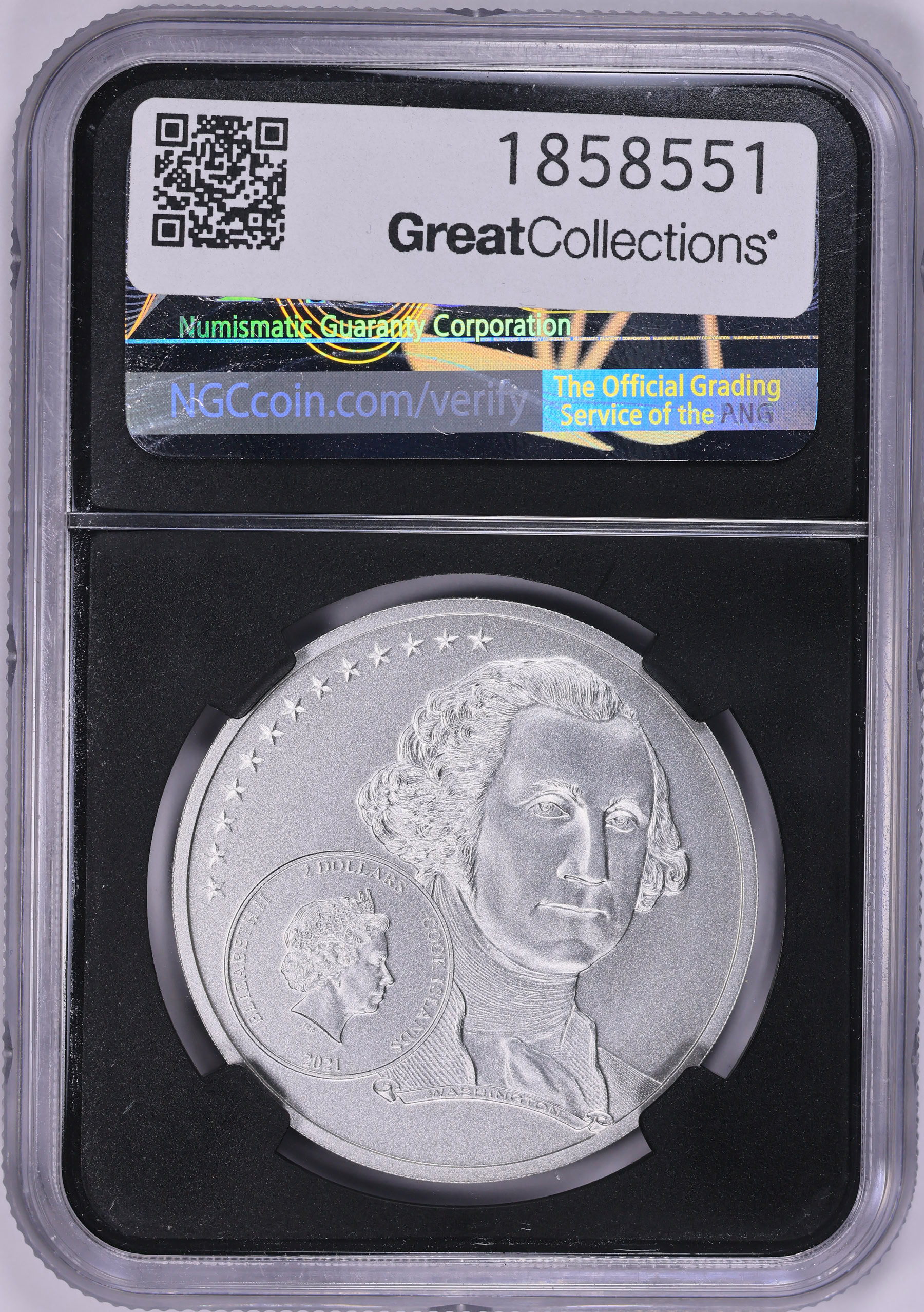 Cook Islands 2021 Silver $2 Life of George Washington Mount Vernon