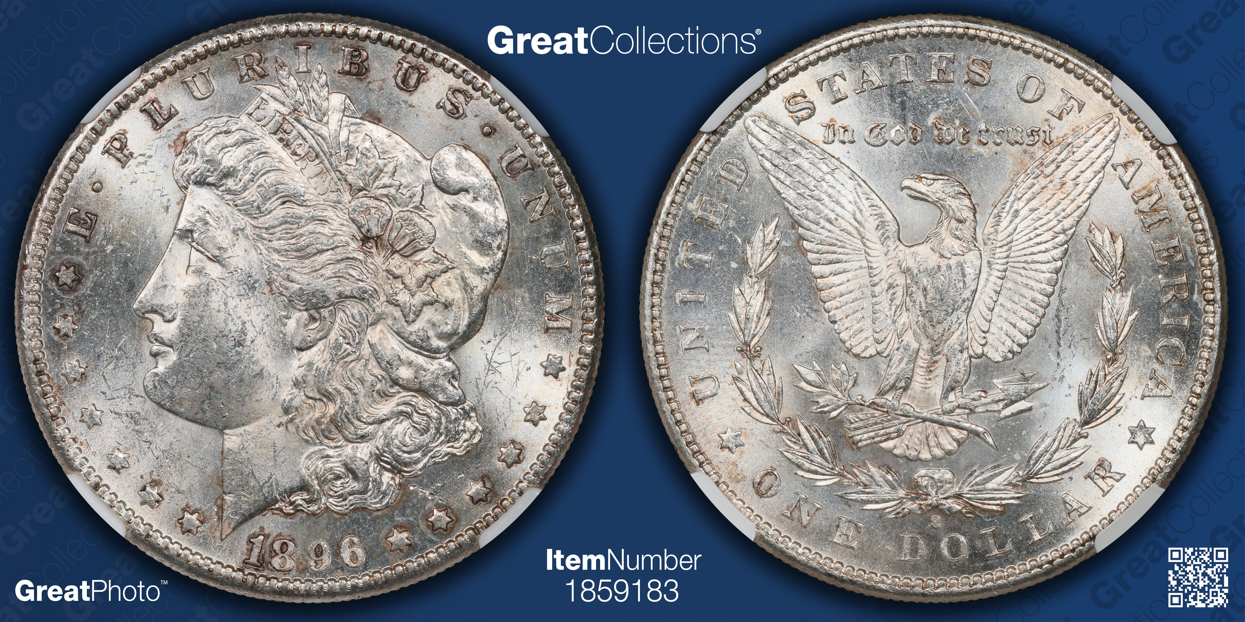 1896-S Morgan Silver Dollar NGC MS-61 (Item 1859183