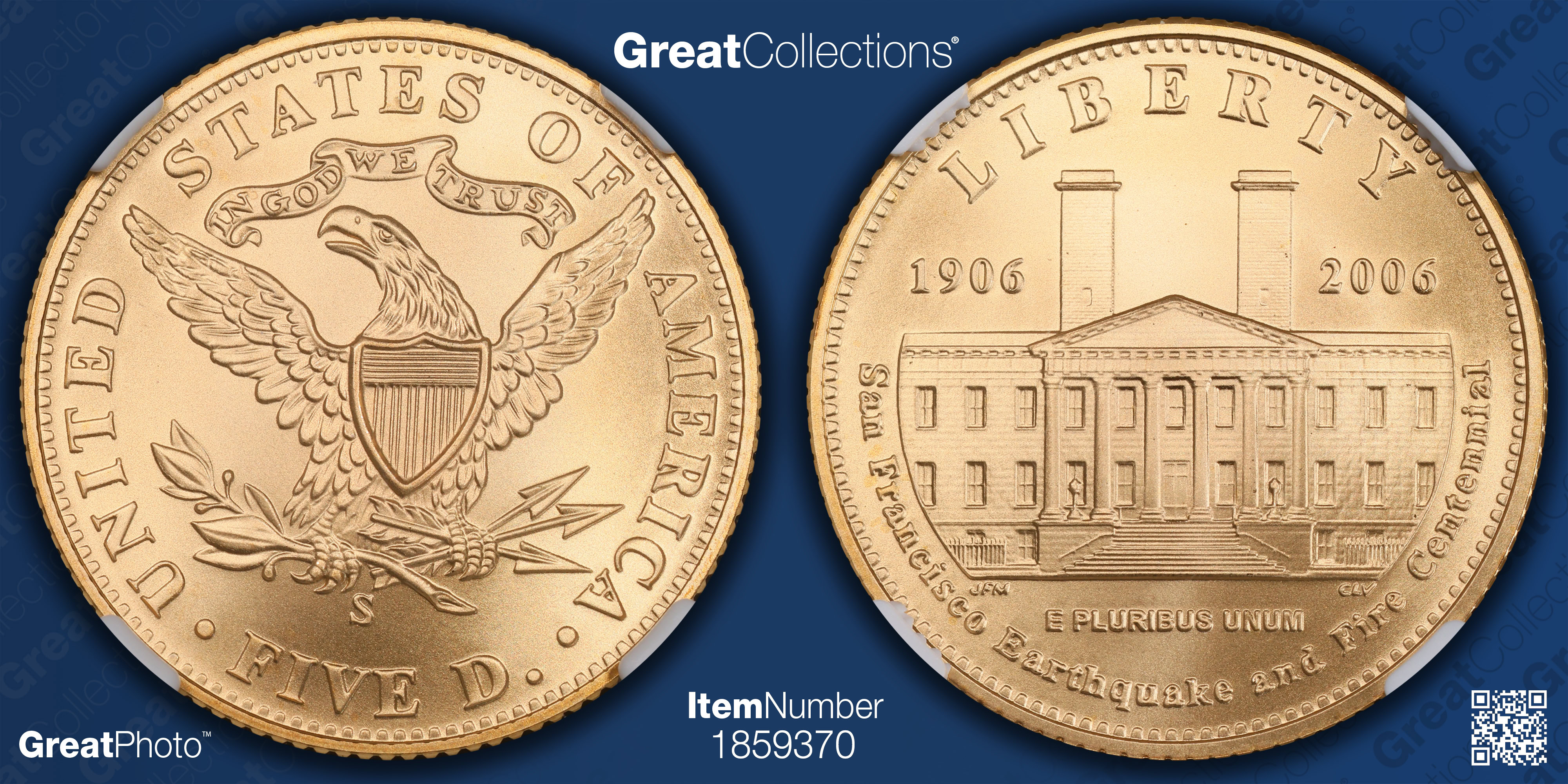 2006-S San Francisco Old Mint Centennial Gold $5 NGC MS-70 (Wayne