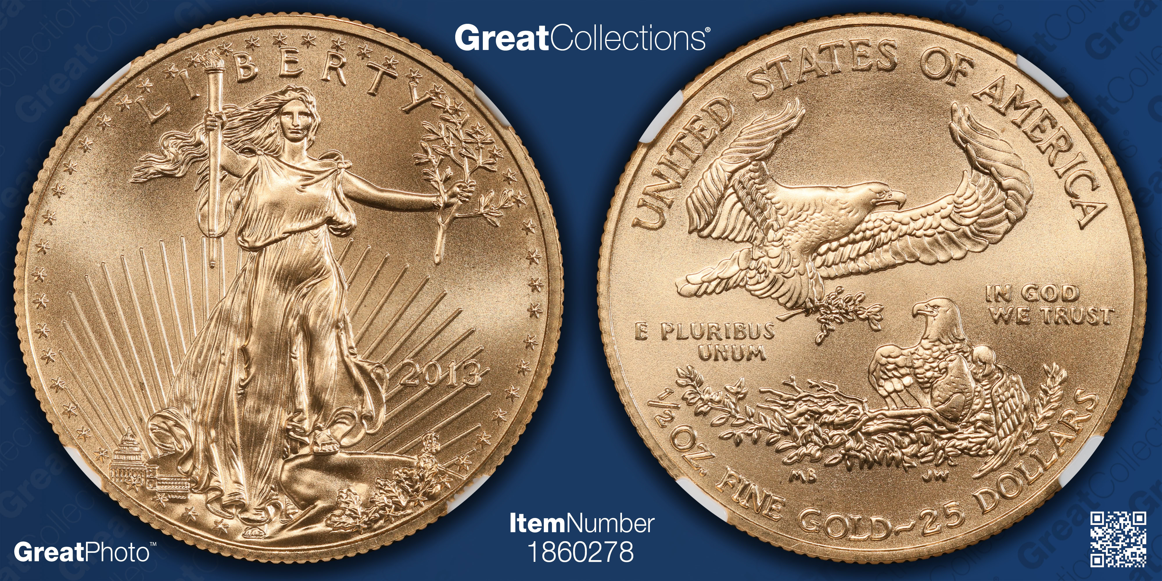 2013 $25 Half-Ounce Gold American Eagle Early Releases NGC MS-70