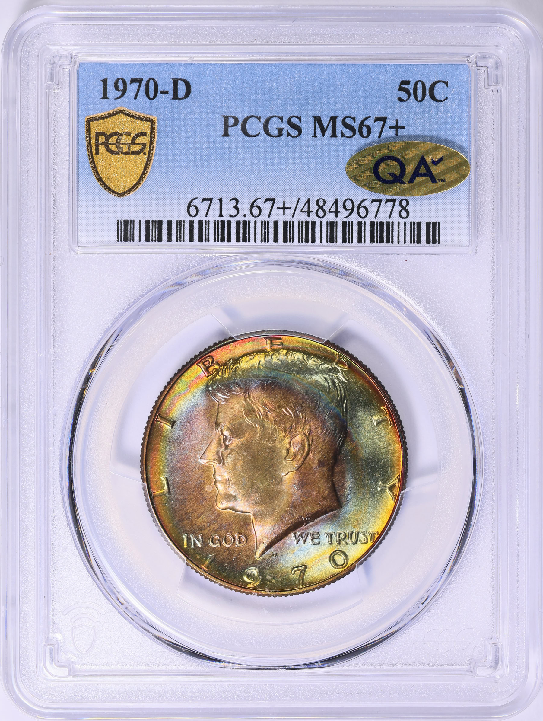 【ブラジル　1970　アンティーク】記念ペナント　21枚　まとめ売り 1970-D Kennedy Half Dollar PCGS MS-67+ (QA Gold) (Toned) (Item